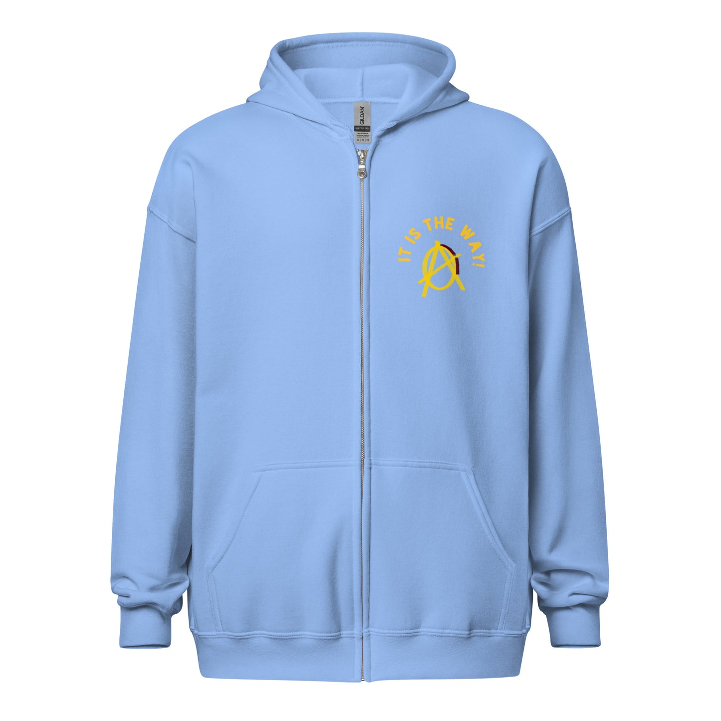 Anarchy Wear "It Is The Way" Gold heavy blend zip hoodie