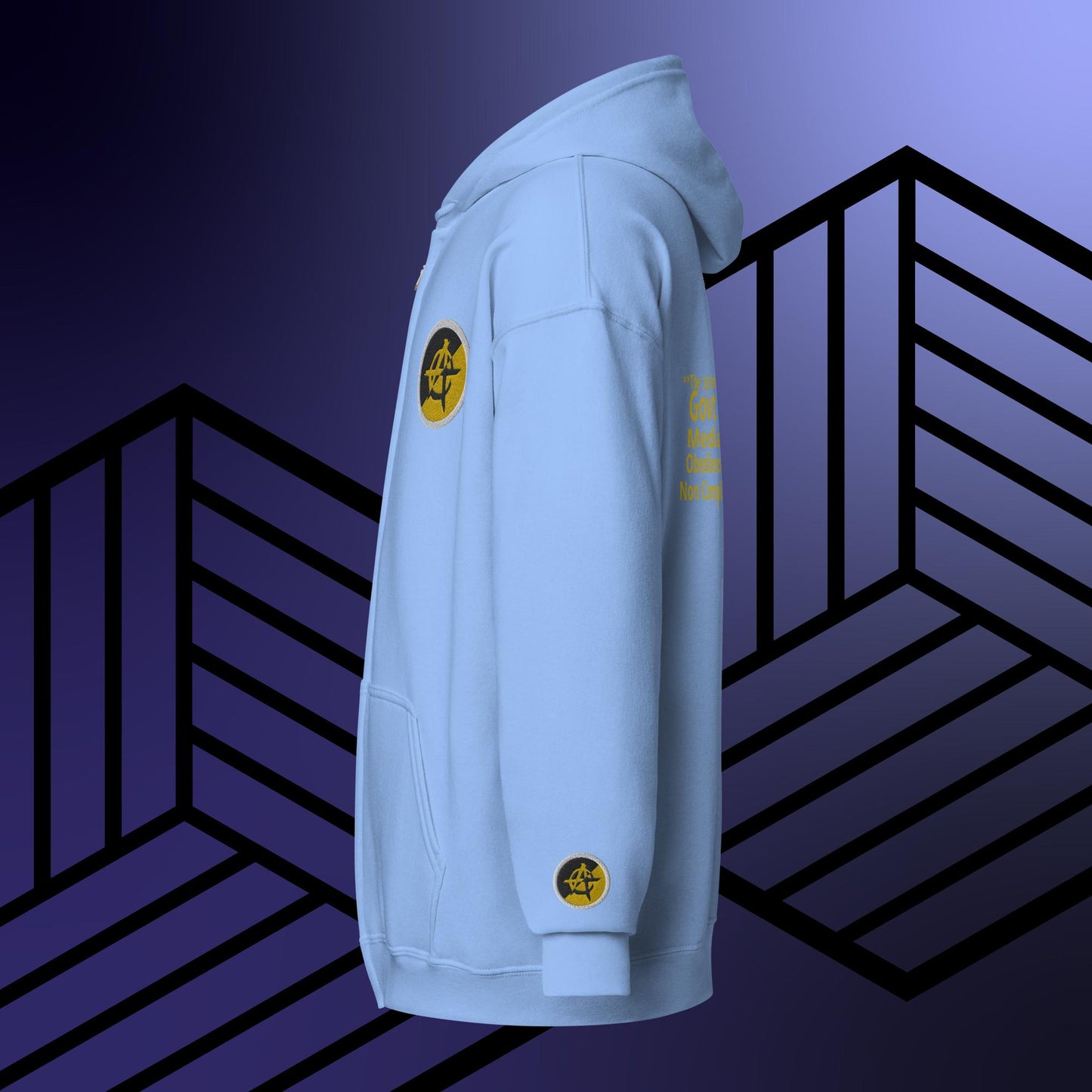 "govt.exe is corrupt" Inspired by @govt_corrupt Embroidered Front Heavy Blend Zip Hoodie