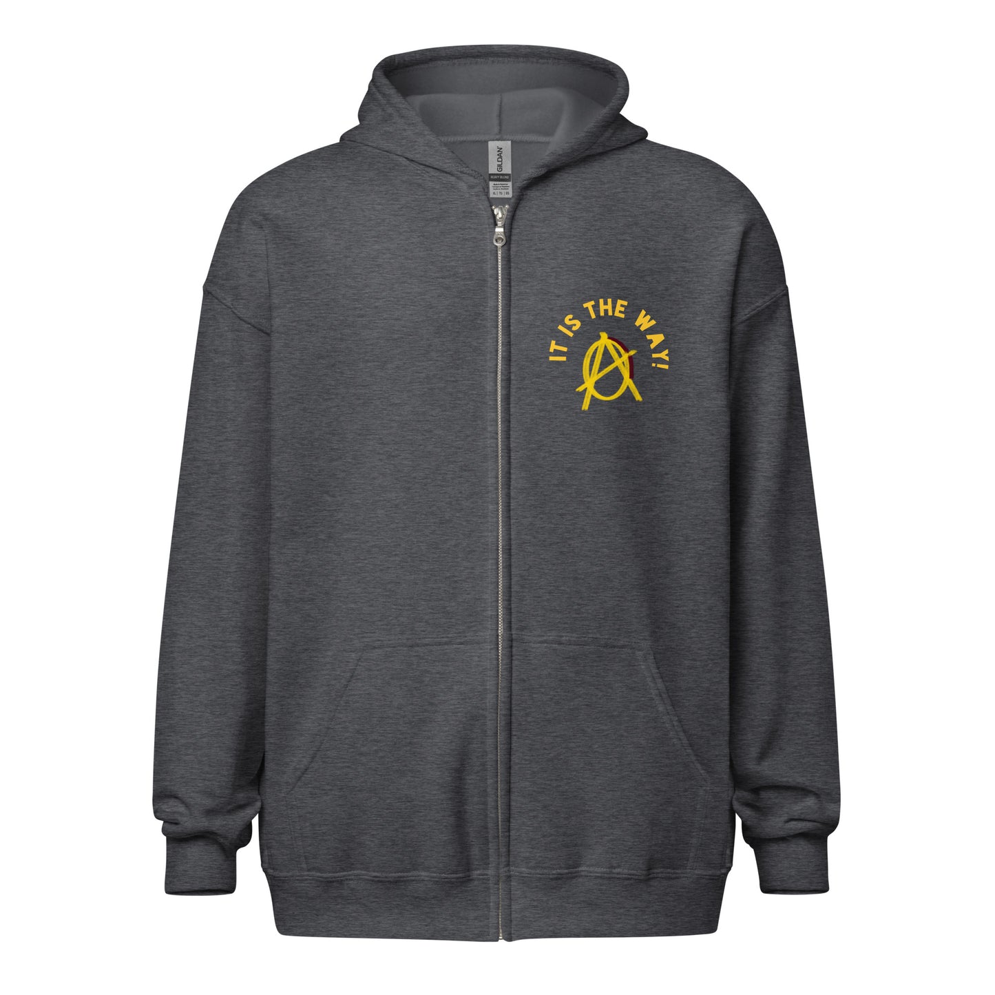 Anarchy Wear "It Is The Way" Gold heavy blend zip hoodie