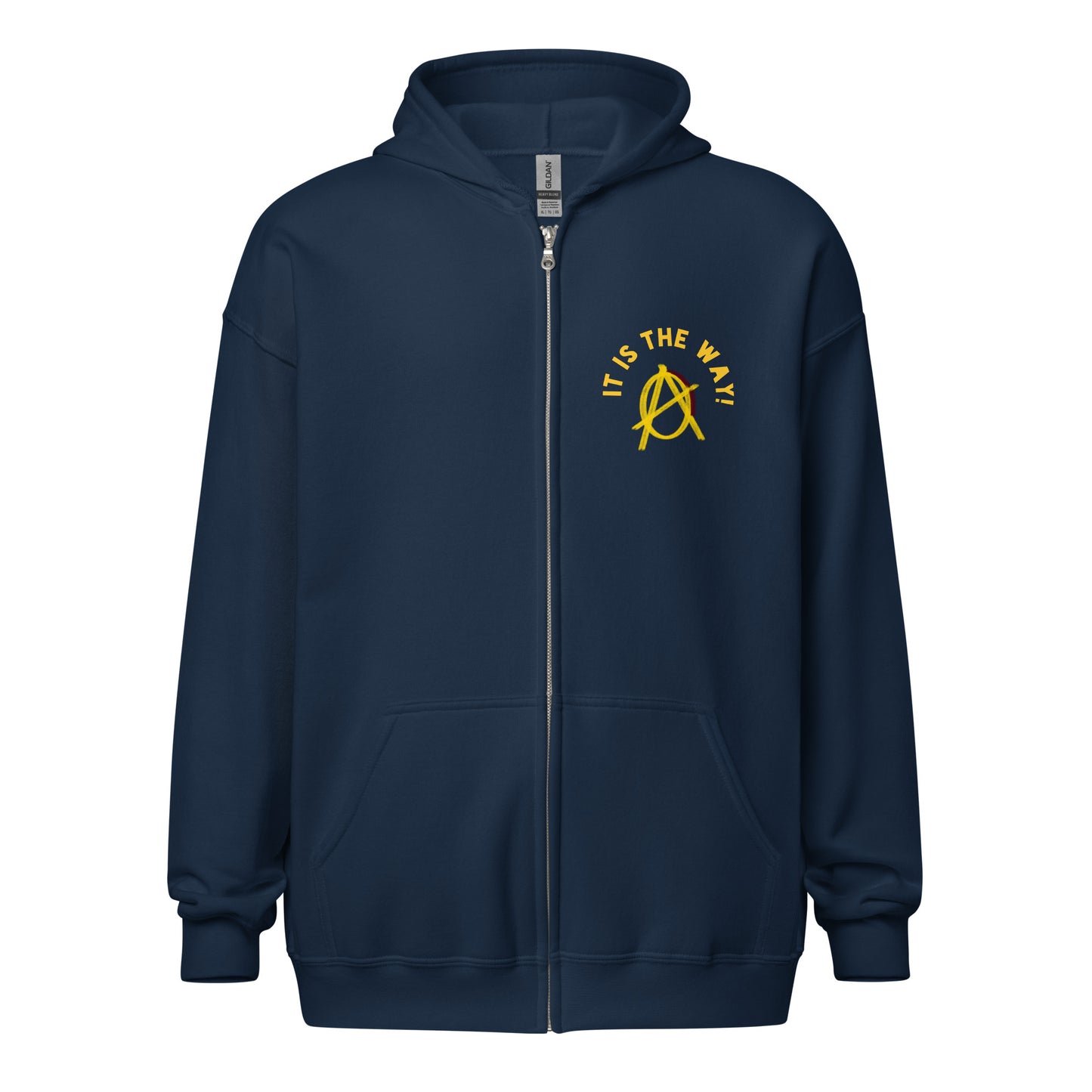 Anarchy Wear "It Is The Way" Gold heavy blend zip hoodie