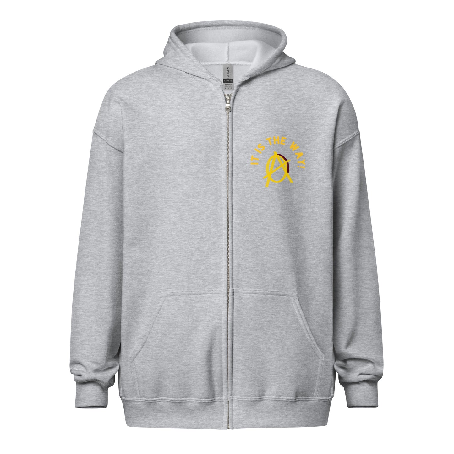 Anarchy Wear "It Is The Way" Gold heavy blend zip hoodie