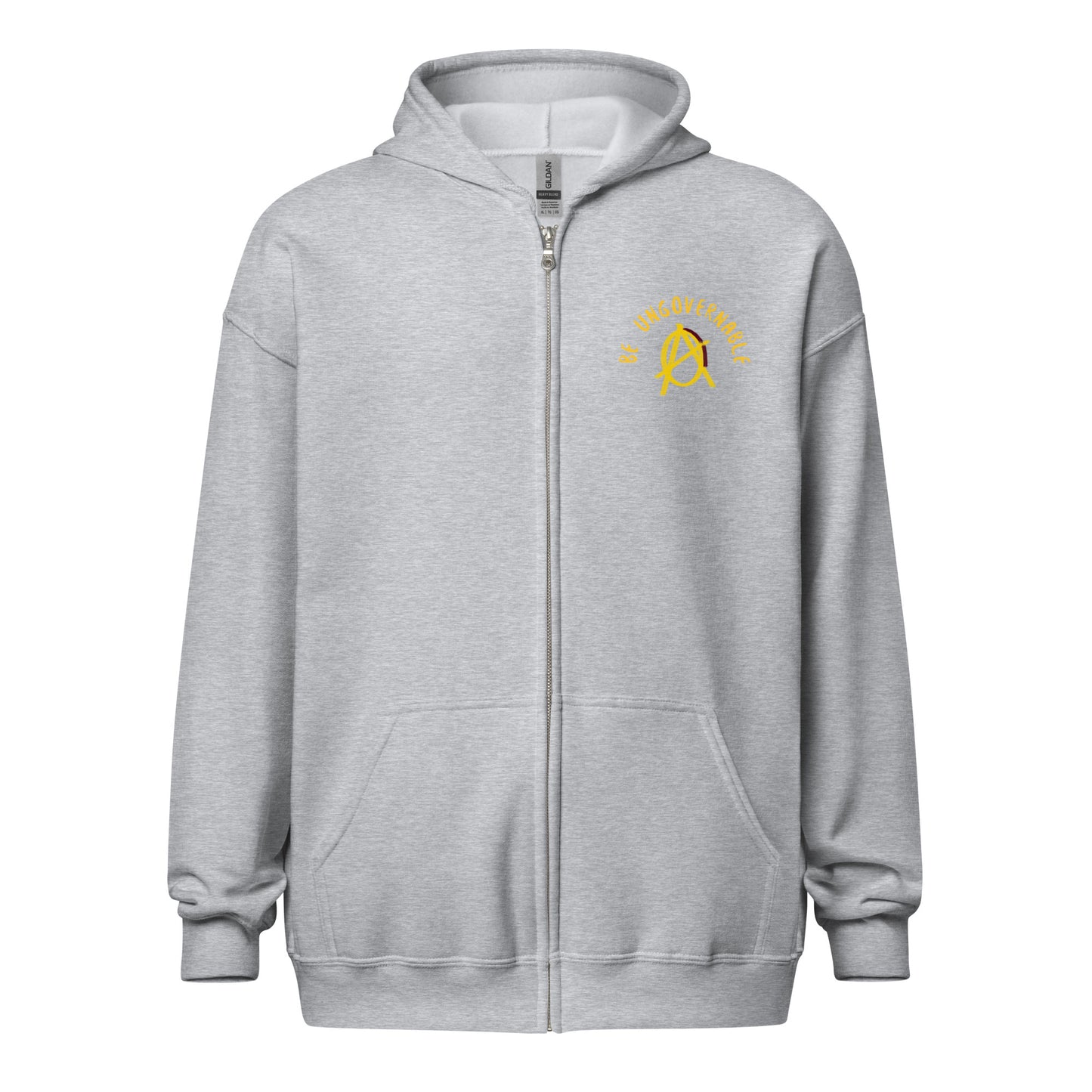 Anarchy Wear "Be Ungovernable" Gold heavy blend zip hoodie