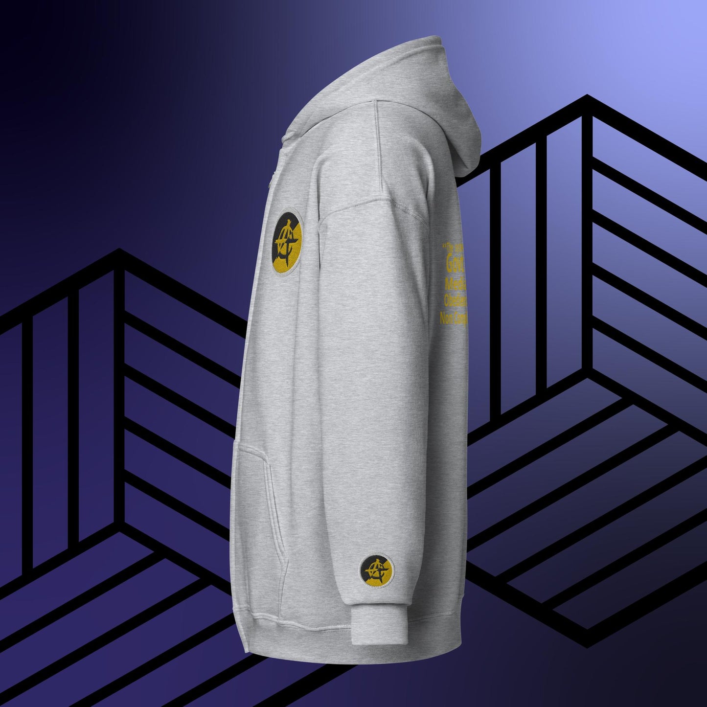 "govt.exe is corrupt" Inspired by @govt_corrupt Embroidered Front Heavy Blend Zip Hoodie