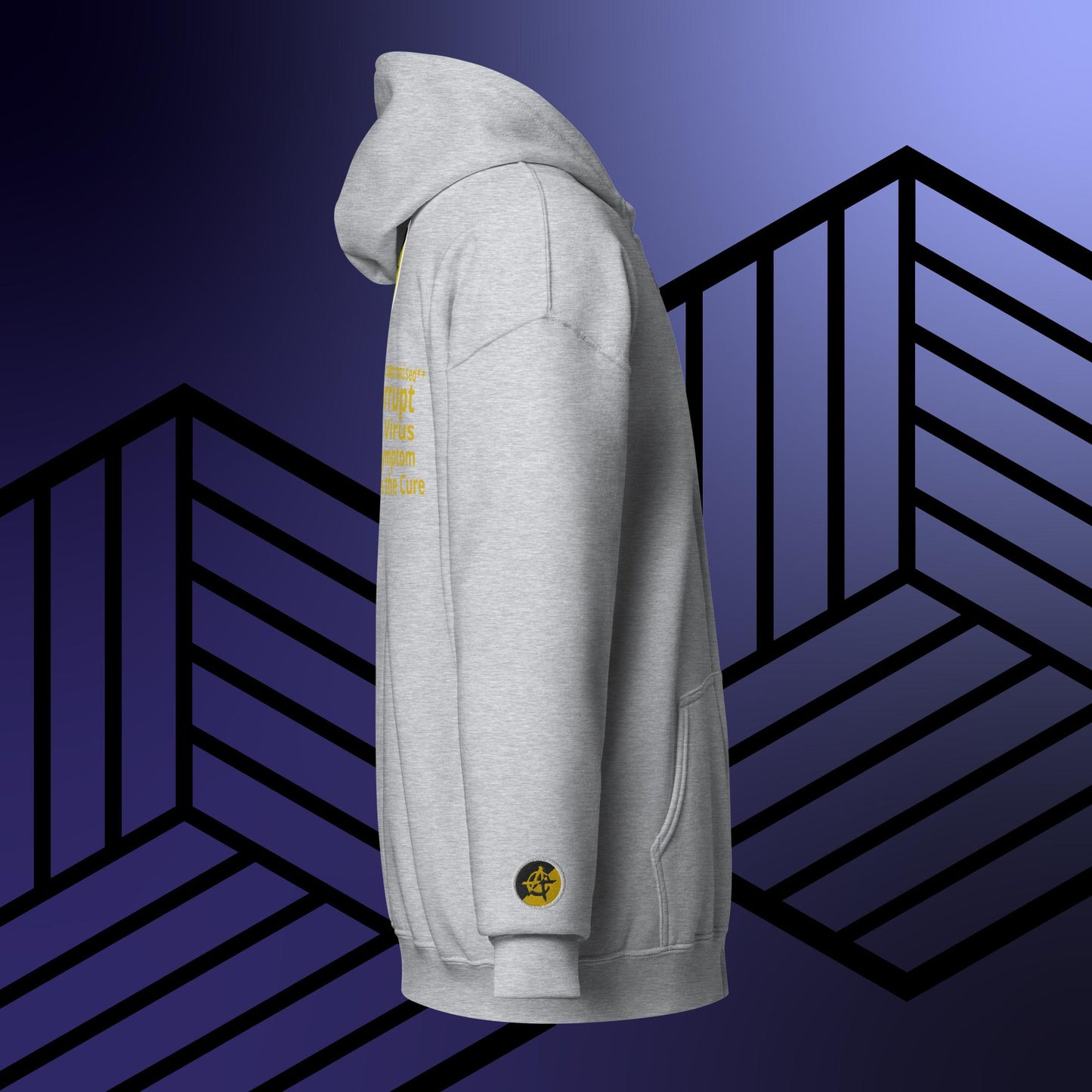 "govt.exe is corrupt" Inspired by @govt_corrupt Embroidered Front Heavy Blend Zip Hoodie