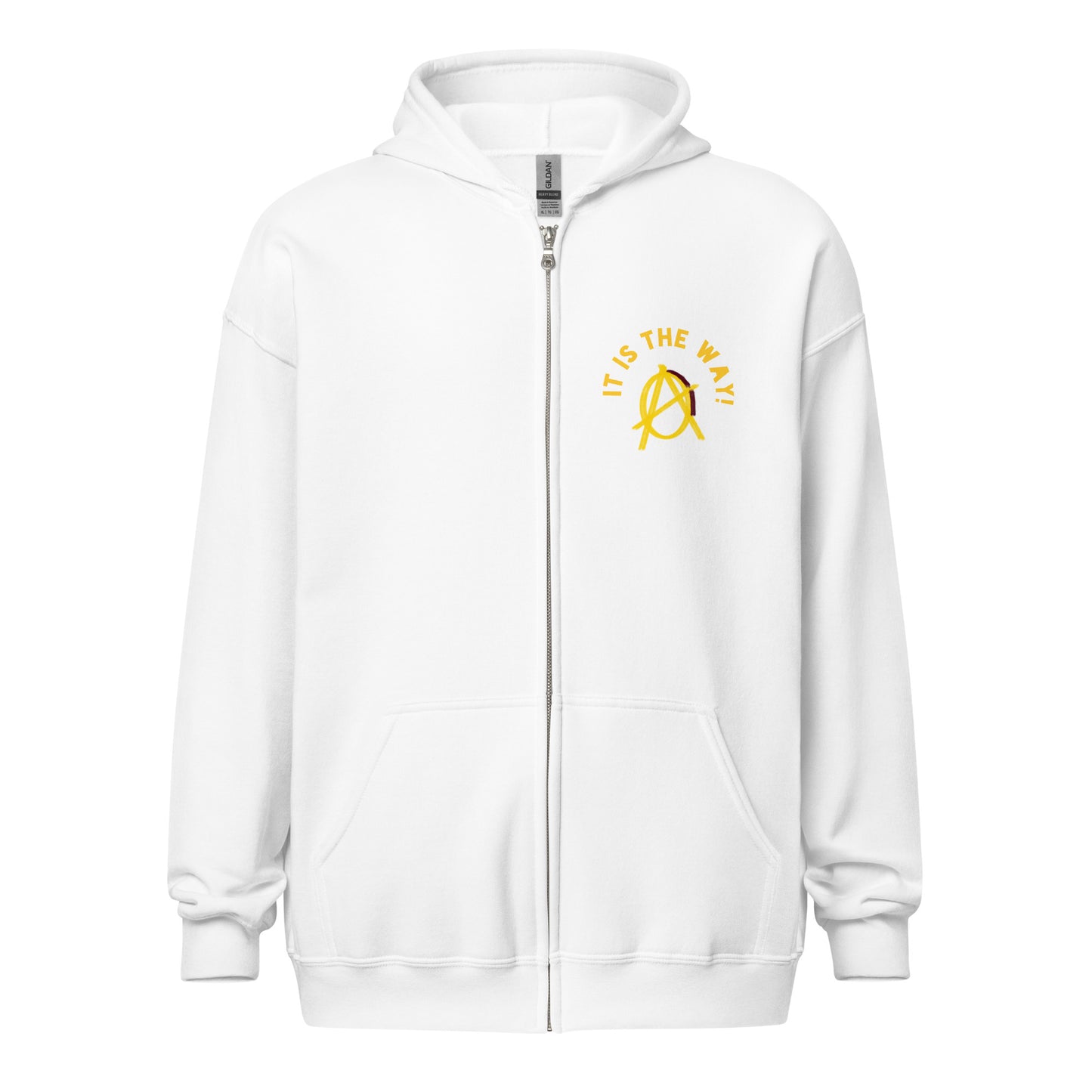 Anarchy Wear "It Is The Way" Gold heavy blend zip hoodie