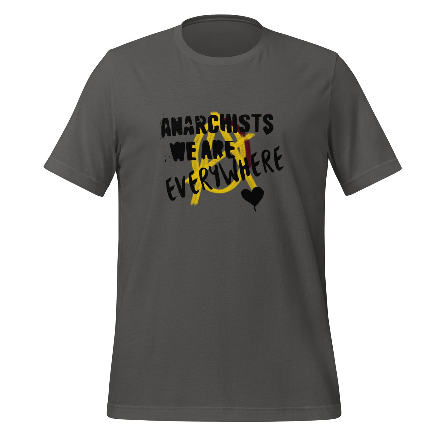 Anarchy Wear "We Are Every Where" Black on Gold Unisex t-shirt