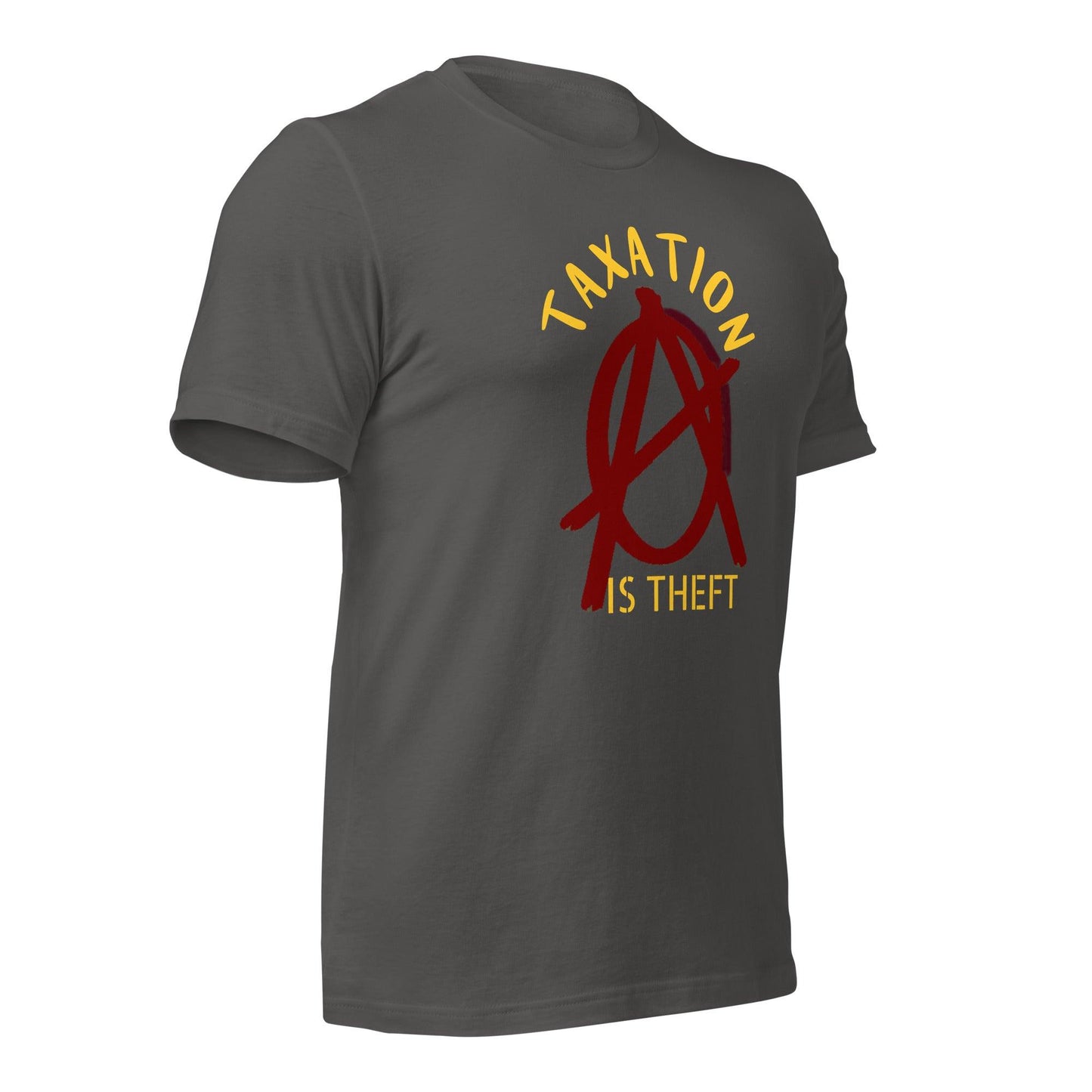 Anarchy Wear Red "Taxation Is Theft" Unisex t-shirt - AnarchyWear