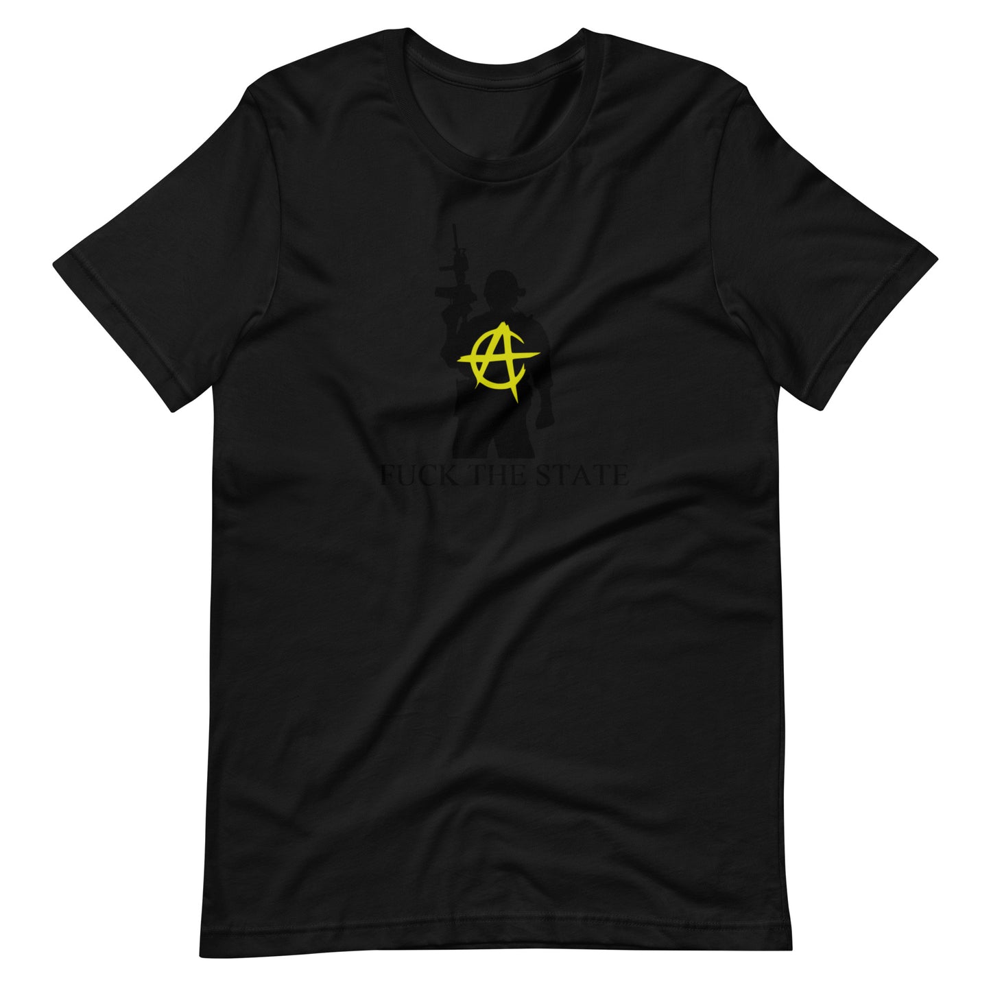 "Fuck The State" Gold By @AncapAir Unisex t-shirt