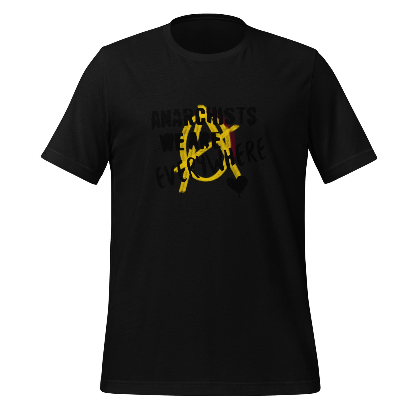 Anarchy Wear "We Are Every Where" Black on Gold Unisex t-shirt