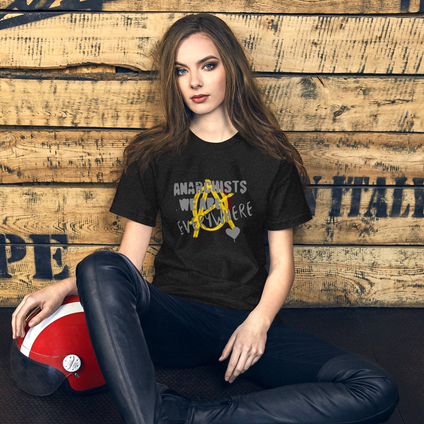 Anarchy Wear "We Are Every Where" Grey on Gold Unisex t-shirt