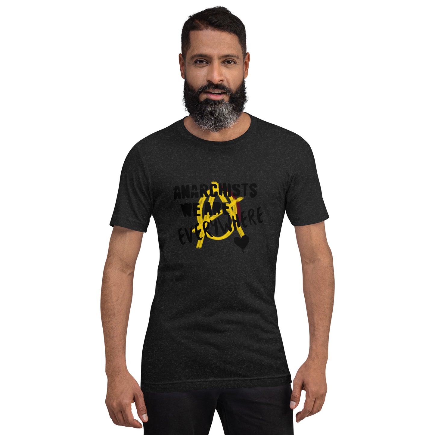 Anarchy Wear "We Are Every Where" Black on Gold Unisex t-shirt