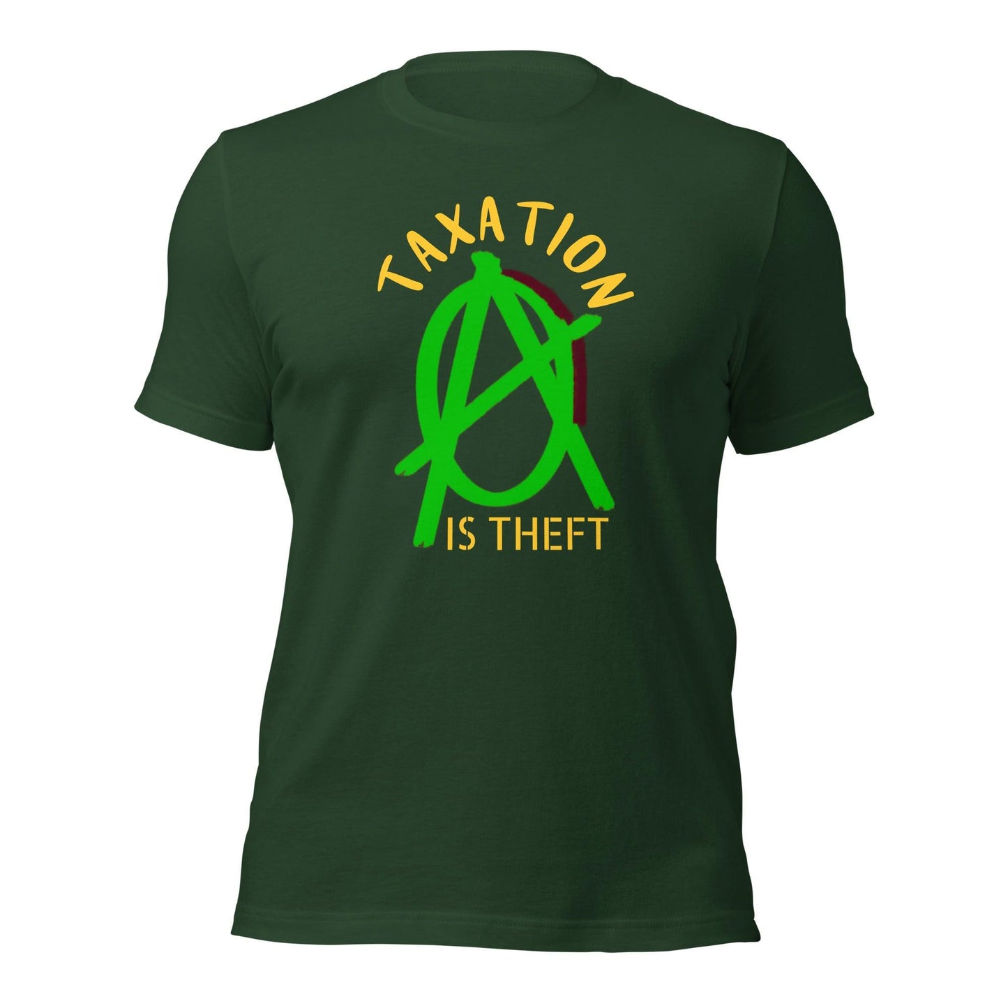 Anarchy Wear Green "Taxation Is Theft" Unisex t-shirt - AnarchyWear