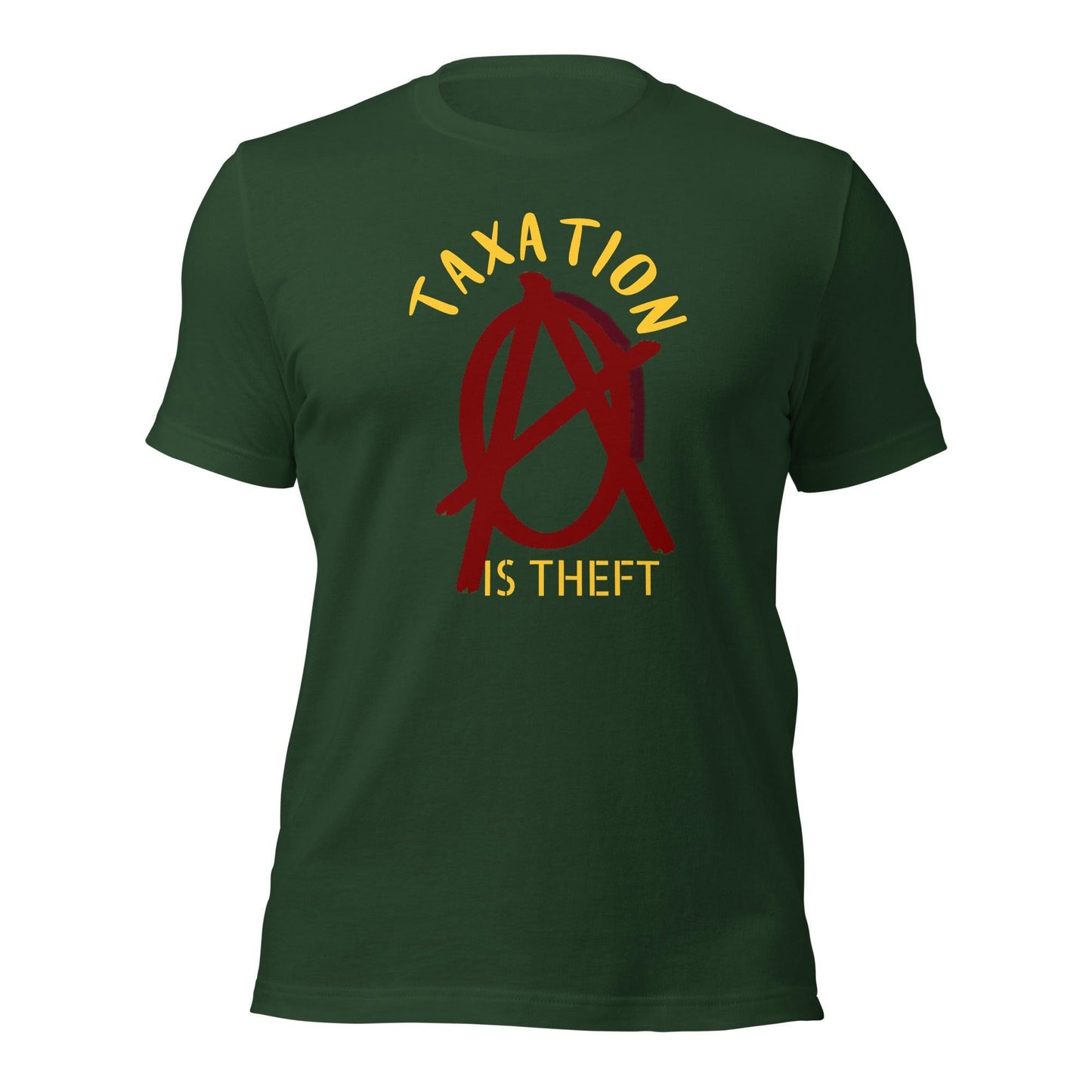 Anarchy Wear Red "Taxation Is Theft" Unisex t-shirt - AnarchyWear