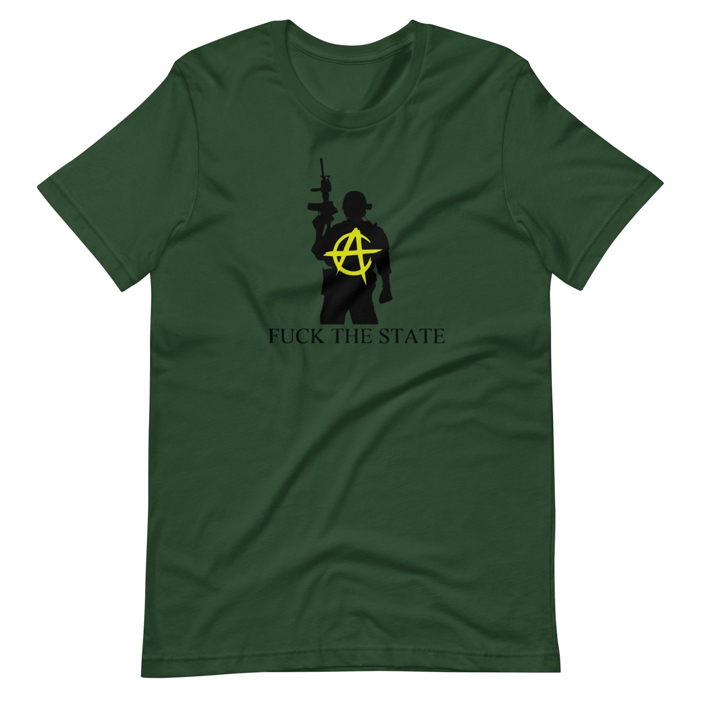"Fuck The State" Gold By @AncapAir Unisex t-shirt