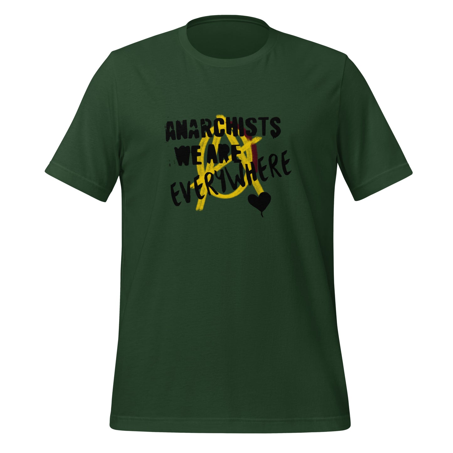 Anarchy Wear "We Are Every Where" Black on Gold Unisex t-shirt