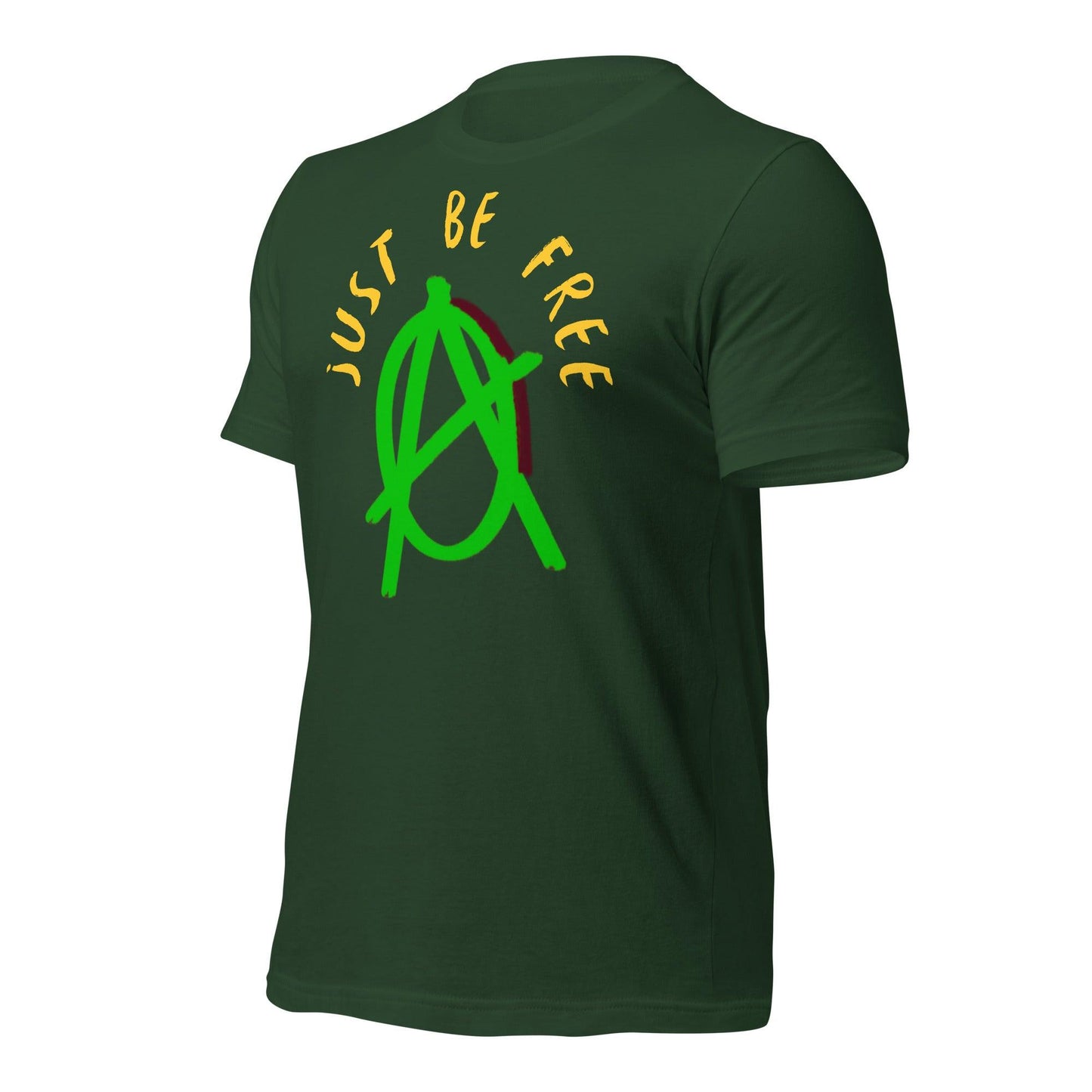 Anarchy Wear "Just Be Free" Green Unisex t-shirt - AnarchyWear