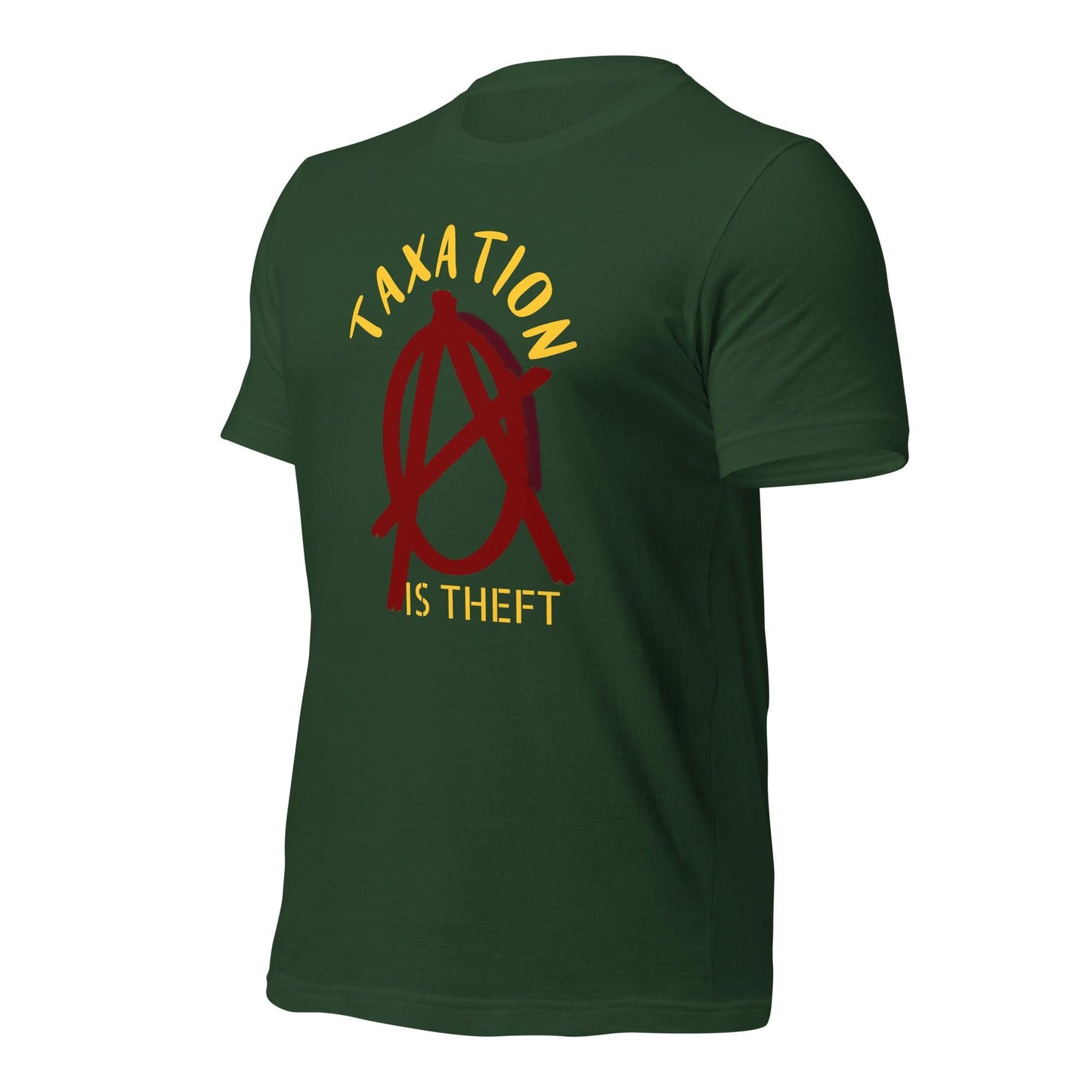 Anarchy Wear Red "Taxation Is Theft" Unisex t-shirt - AnarchyWear
