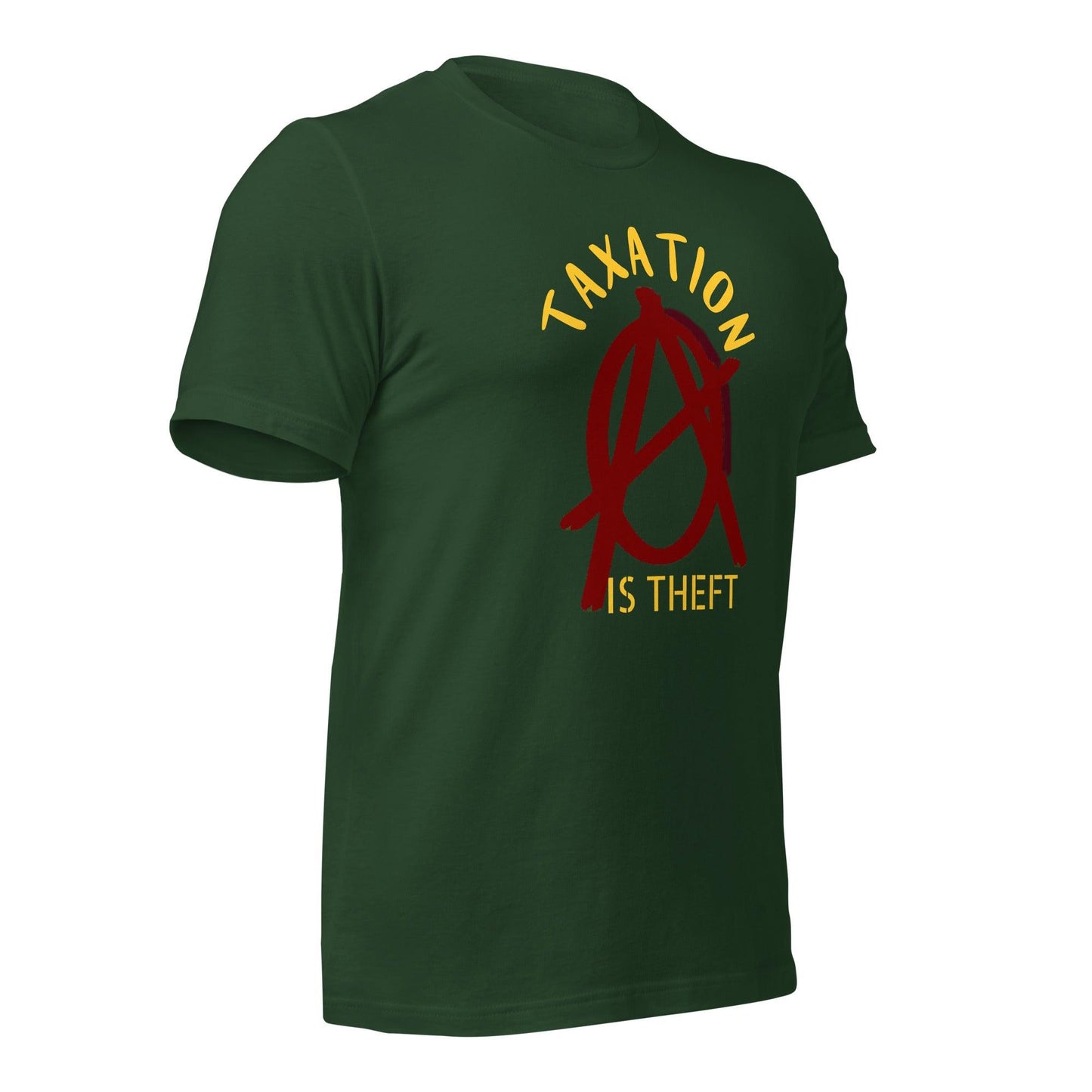 Anarchy Wear Red "Taxation Is Theft" Unisex t-shirt - AnarchyWear