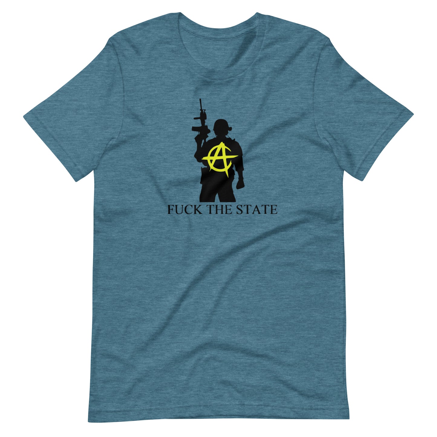 "Fuck The State" Gold By @AncapAir Unisex t-shirt