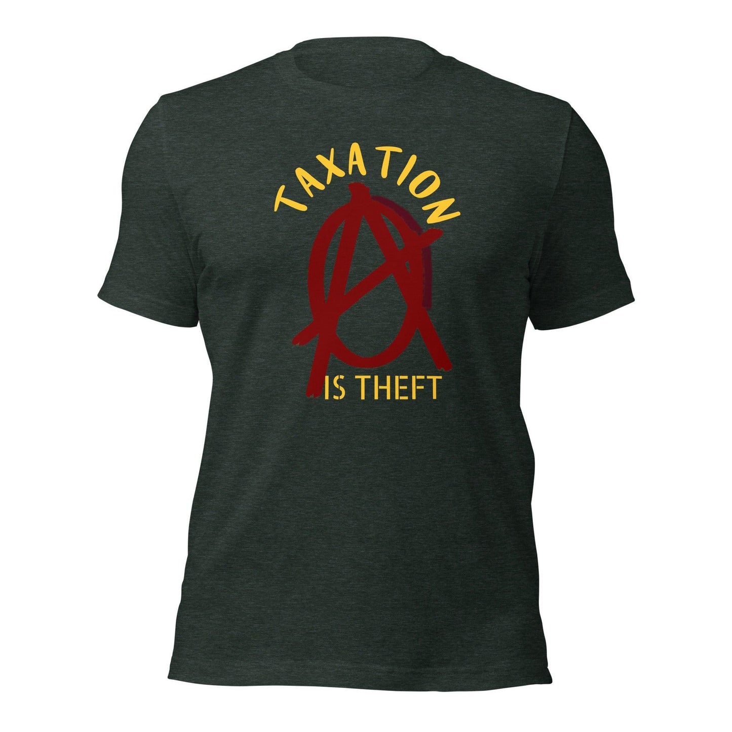 Anarchy Wear Red "Taxation Is Theft" Unisex t-shirt - AnarchyWear