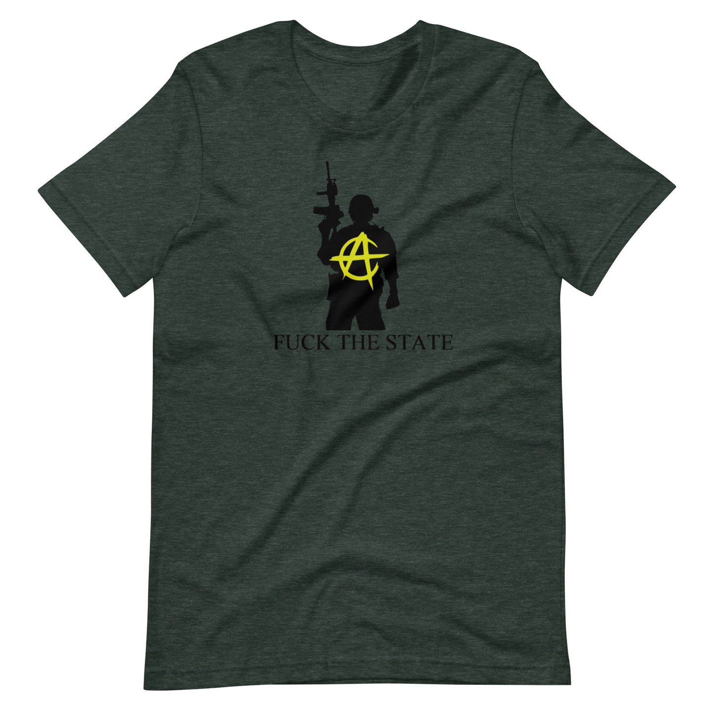 "Fuck The State" Gold By @AncapAir Unisex t-shirt