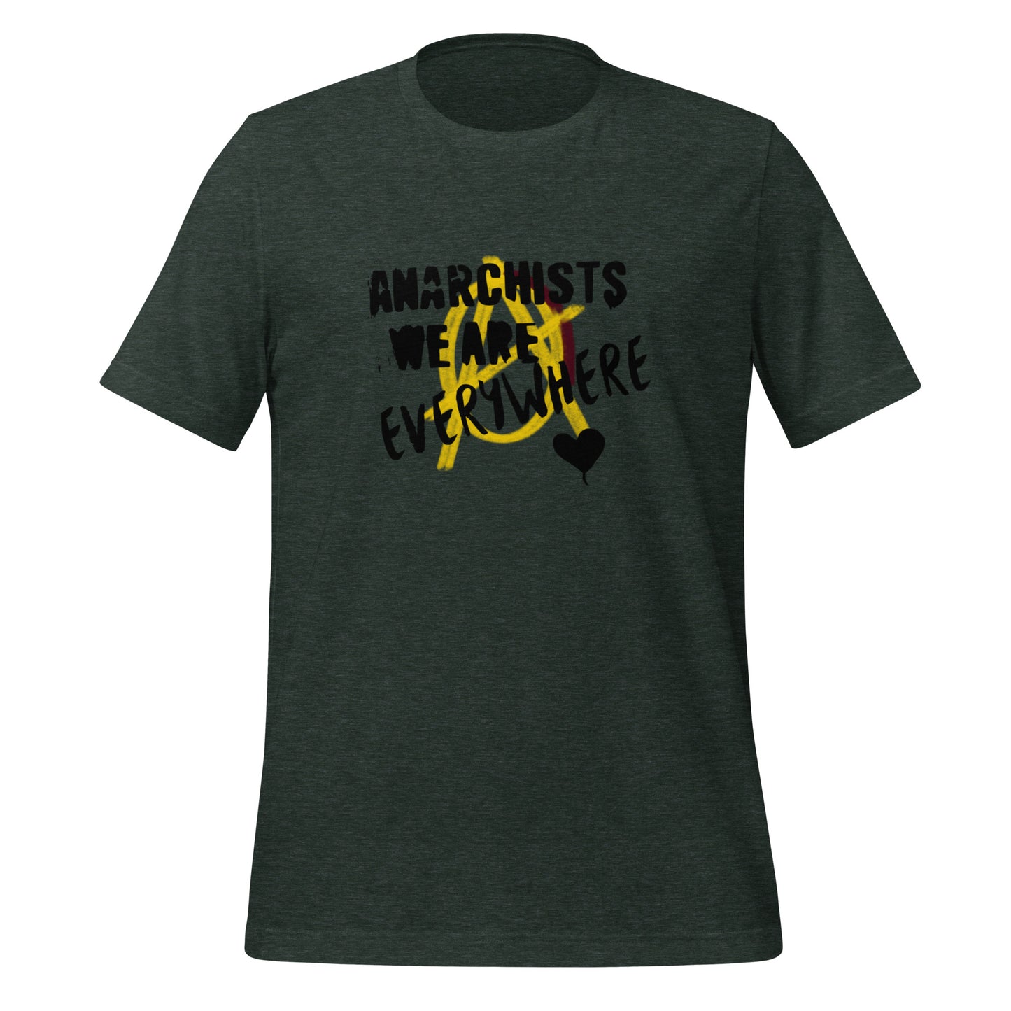 Anarchy Wear "We Are Every Where" Black on Gold Unisex t-shirt