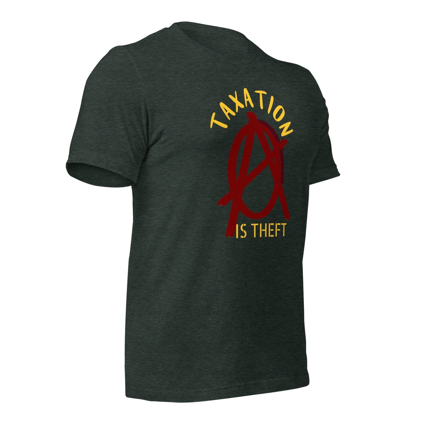 Anarchy Wear Red "Taxation Is Theft" Unisex t-shirt - AnarchyWear