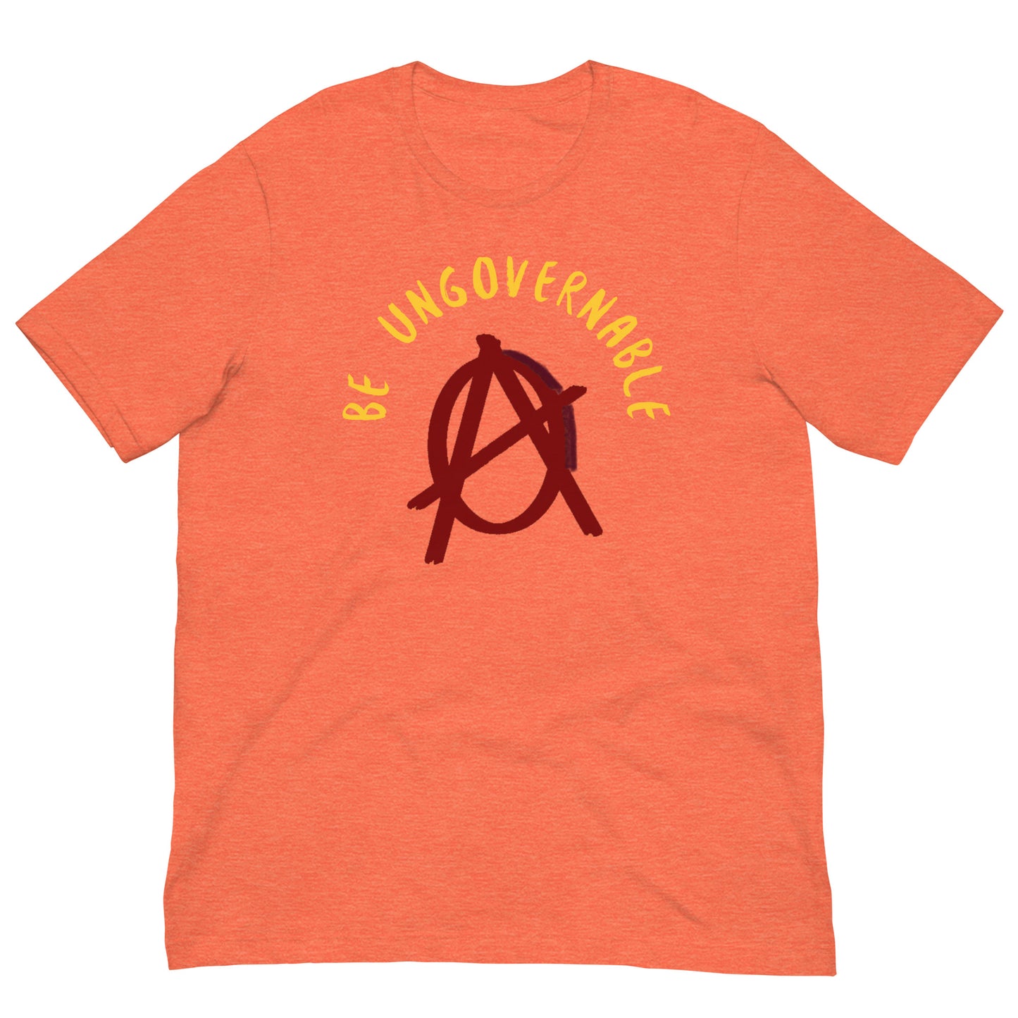 Anarchy Wear "Be Ungovernable" Red Pastels Unisex t-shirt