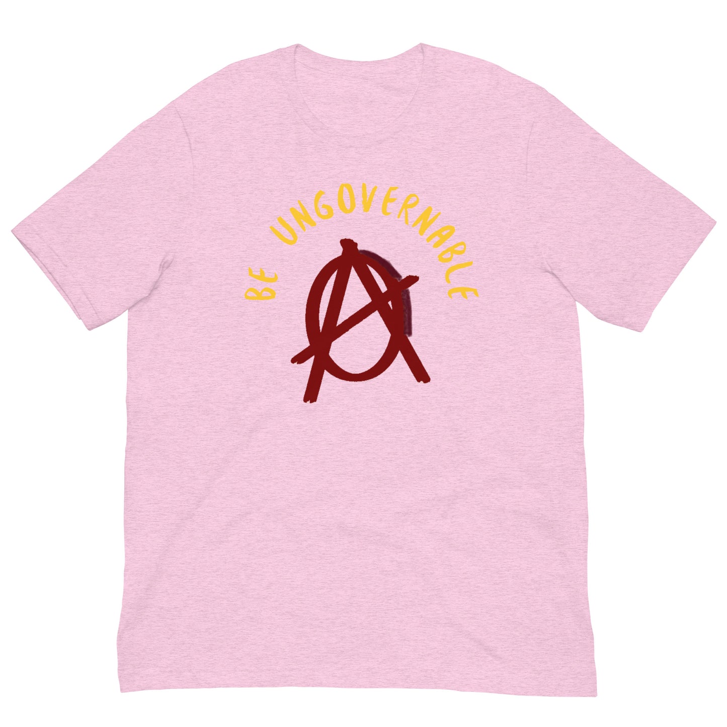 Anarchy Wear "Be Ungovernable" Red Pastels Unisex t-shirt