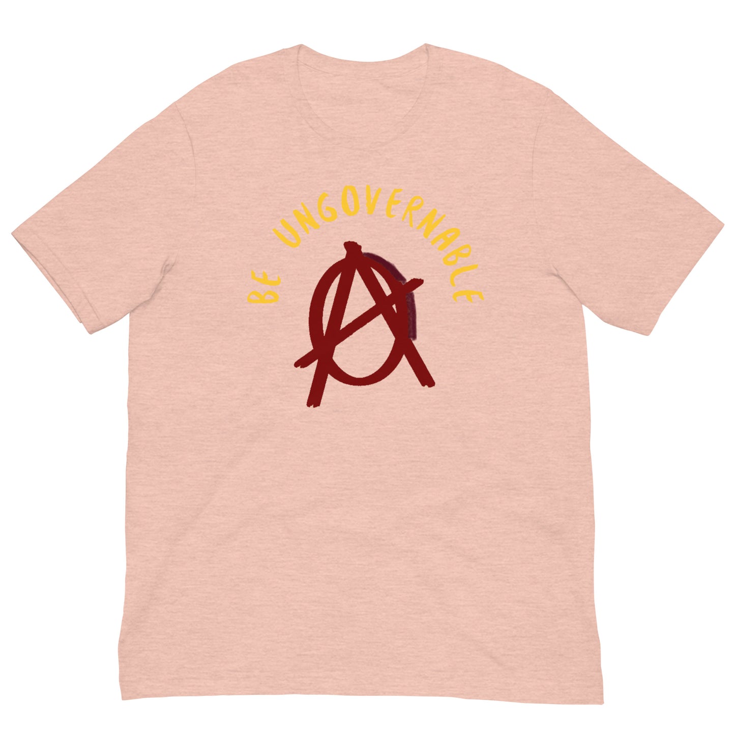 Anarchy Wear "Be Ungovernable" Red Pastels Unisex t-shirt