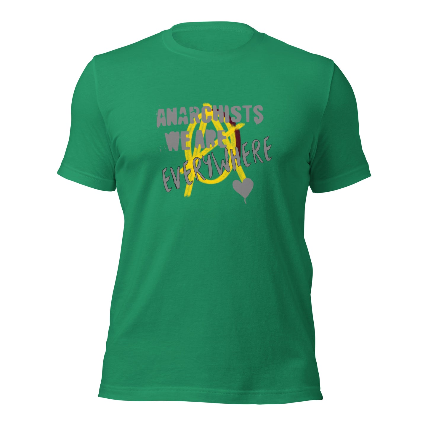Anarchy Wear "We Are Every Where" Grey on Gold Unisex t-shirt