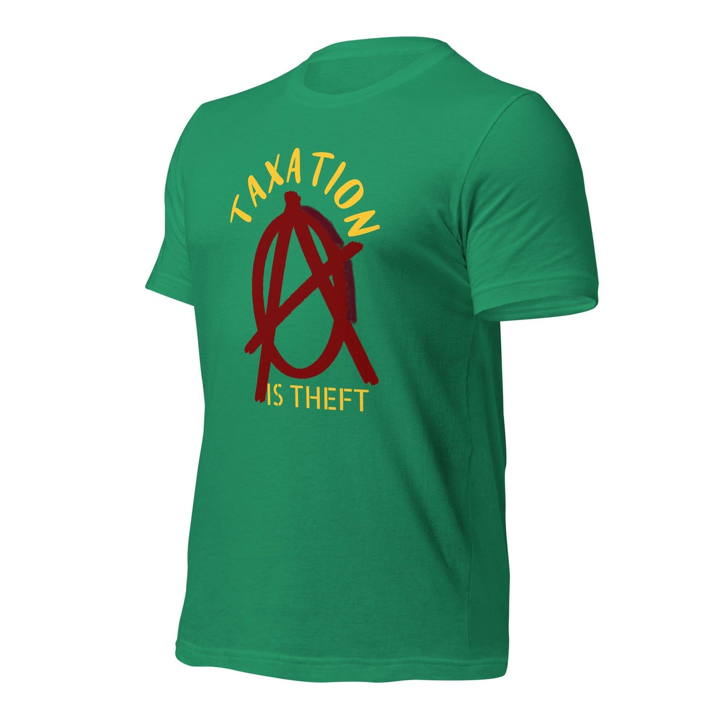 Anarchy Wear Red "Taxation Is Theft" Unisex t-shirt - AnarchyWear