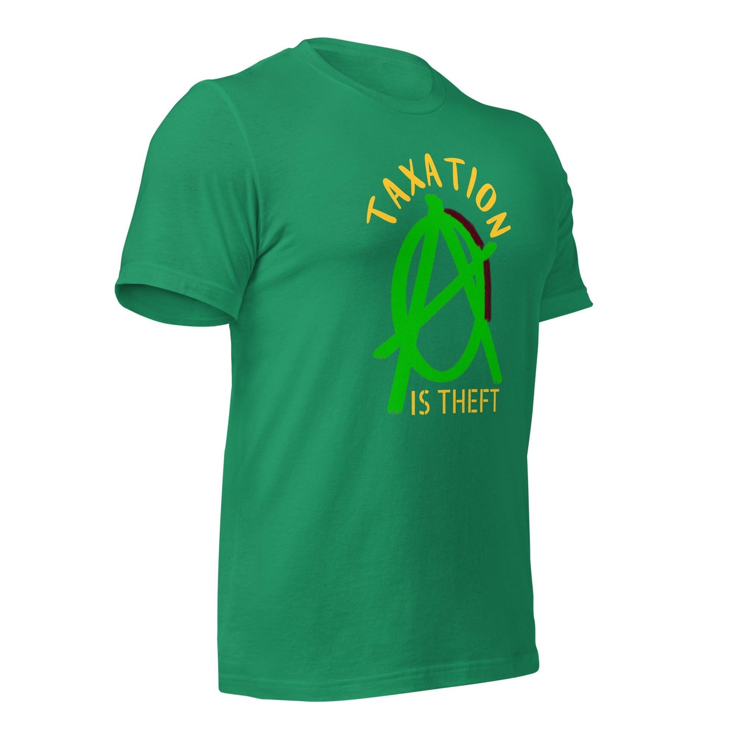 Anarchy Wear Green "Taxation Is Theft" Unisex t-shirt - AnarchyWear