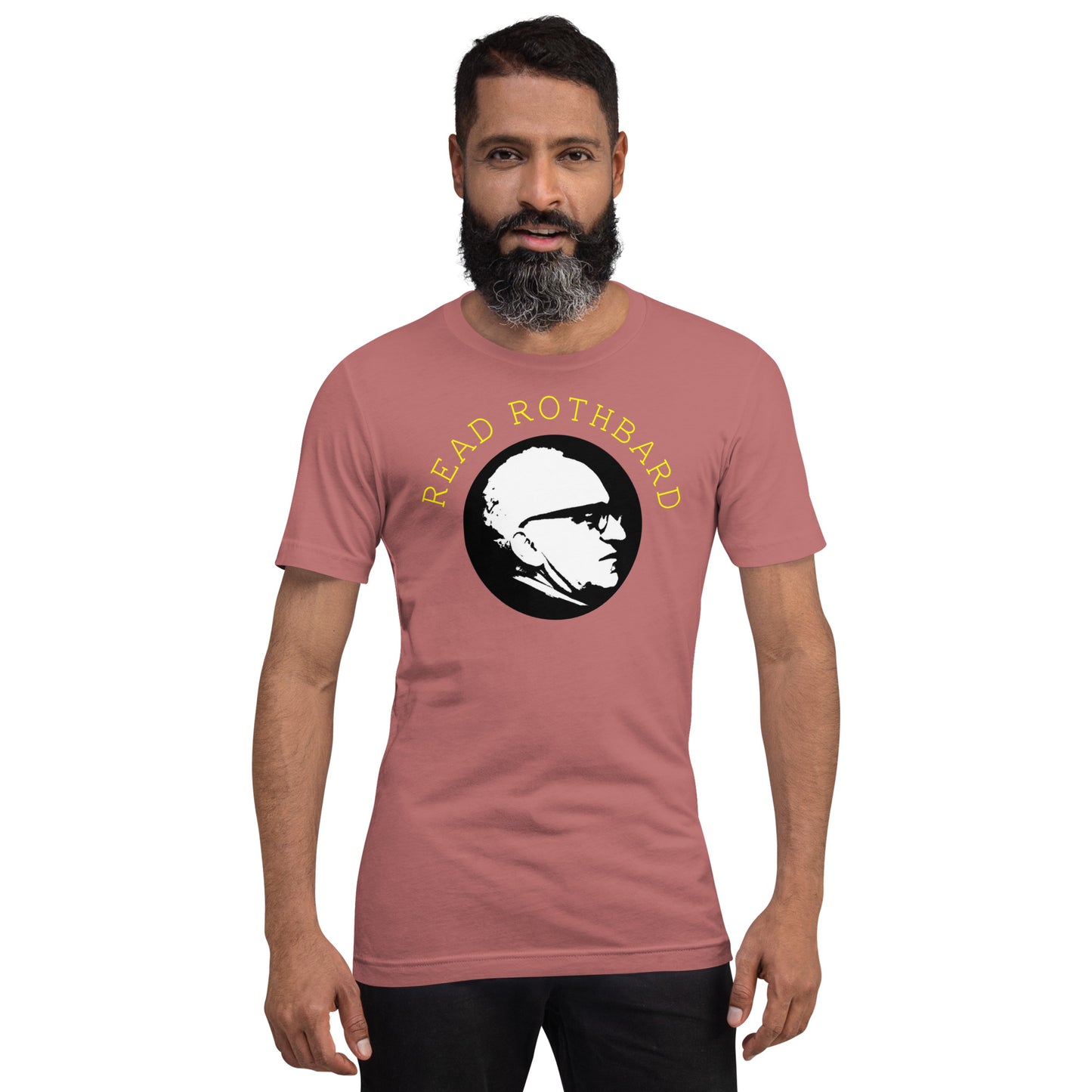 Anarchy Wear Gold on Pastels "Read Rothbard" Unisex t-shirt