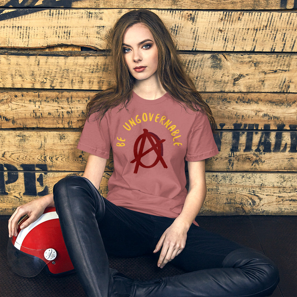 Anarchy Wear "Be Ungovernable" Red Pastels Unisex t-shirt
