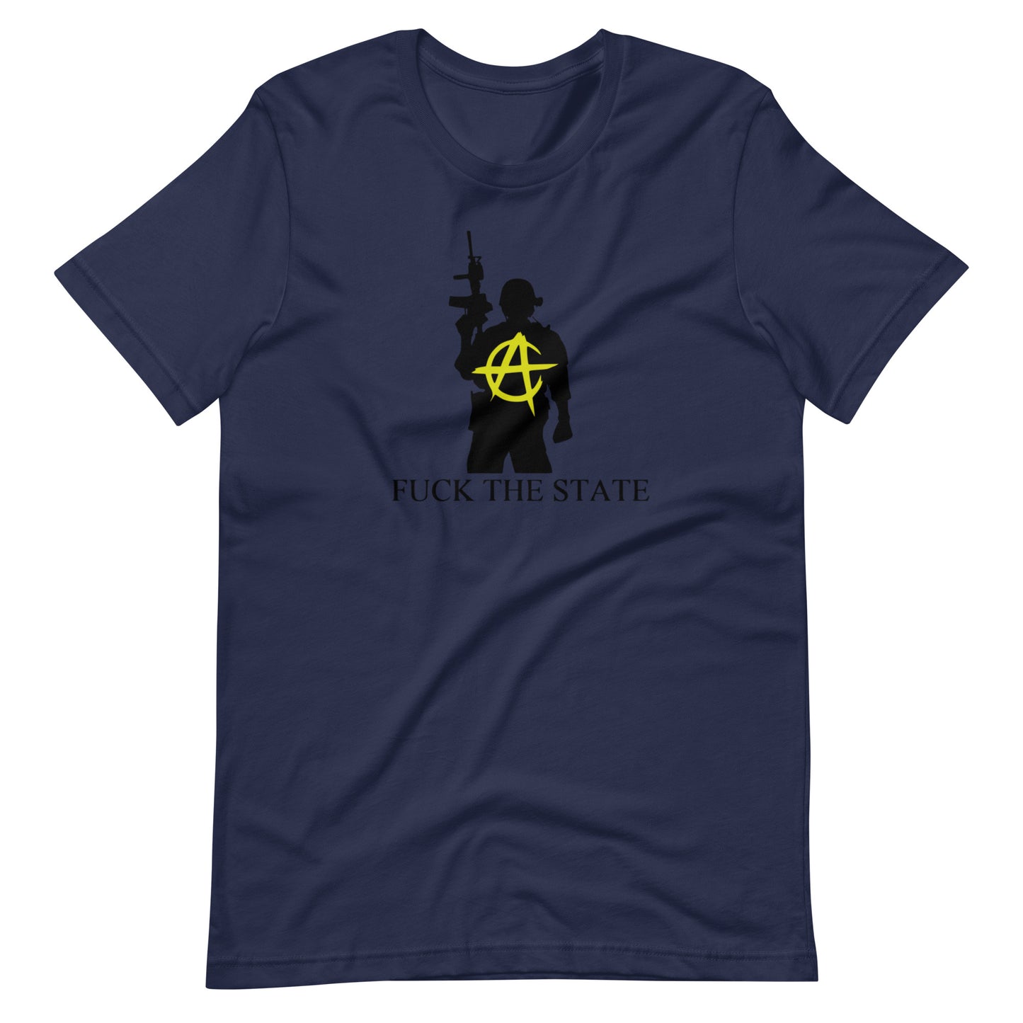 "Fuck The State" Gold By @AncapAir Unisex t-shirt