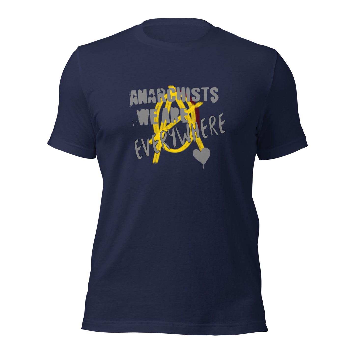 Anarchy Wear "We Are Every Where" Grey on Gold Unisex t-shirt