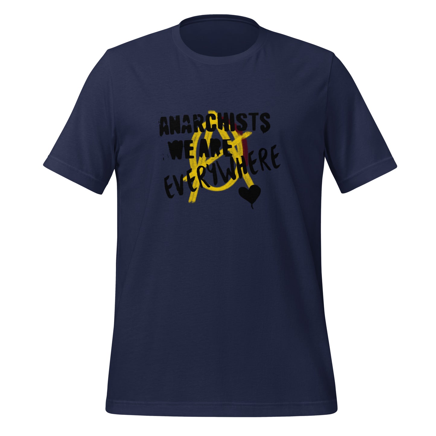 Anarchy Wear "We Are Every Where" Black on Gold Unisex t-shirt