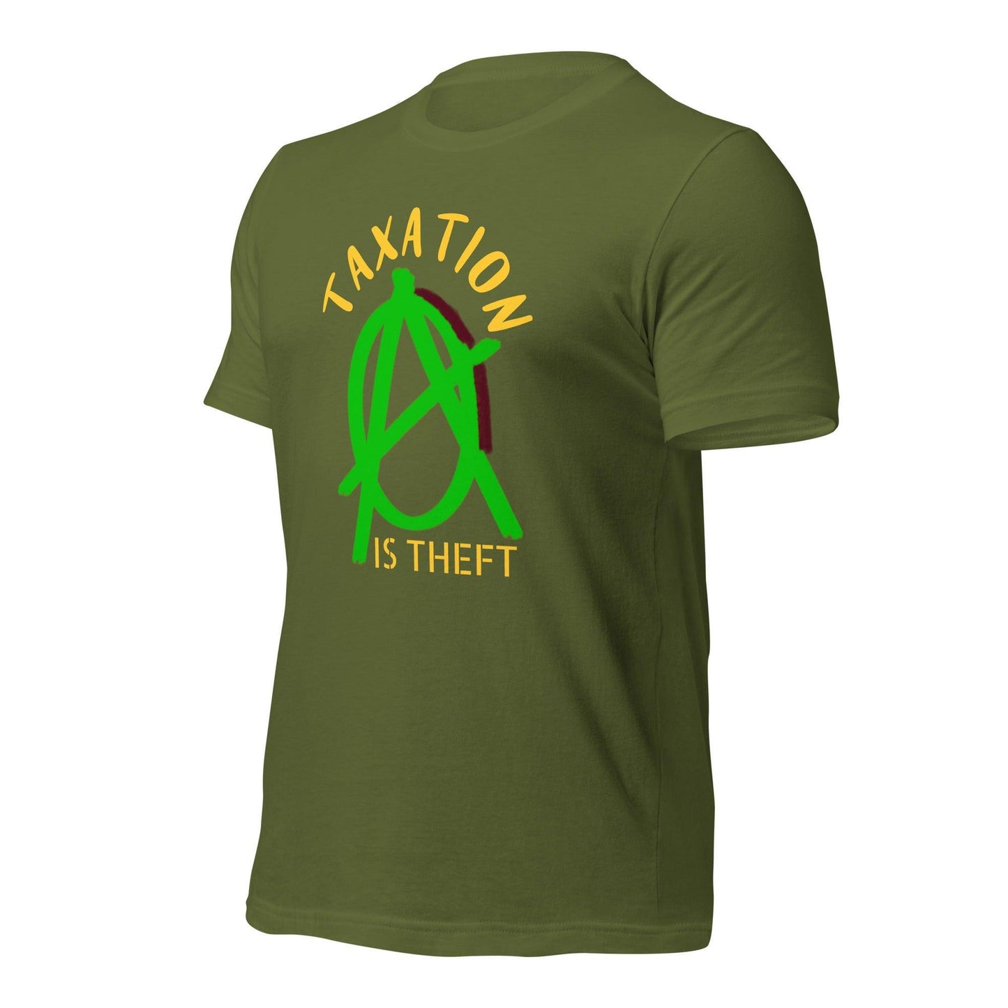 Anarchy Wear Green "Taxation Is Theft" Unisex t-shirt - AnarchyWear