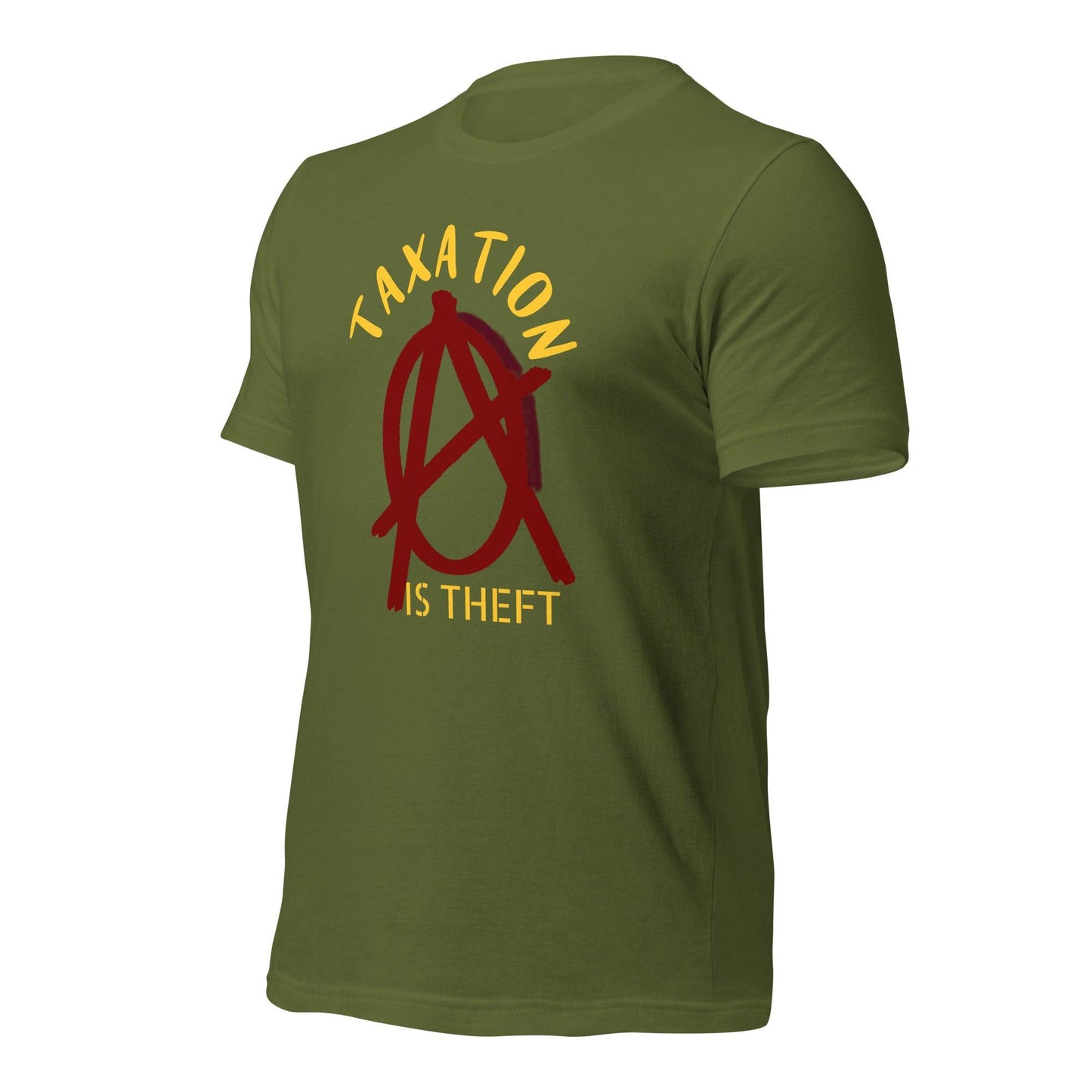 Anarchy Wear Red "Taxation Is Theft" Unisex t-shirt - AnarchyWear