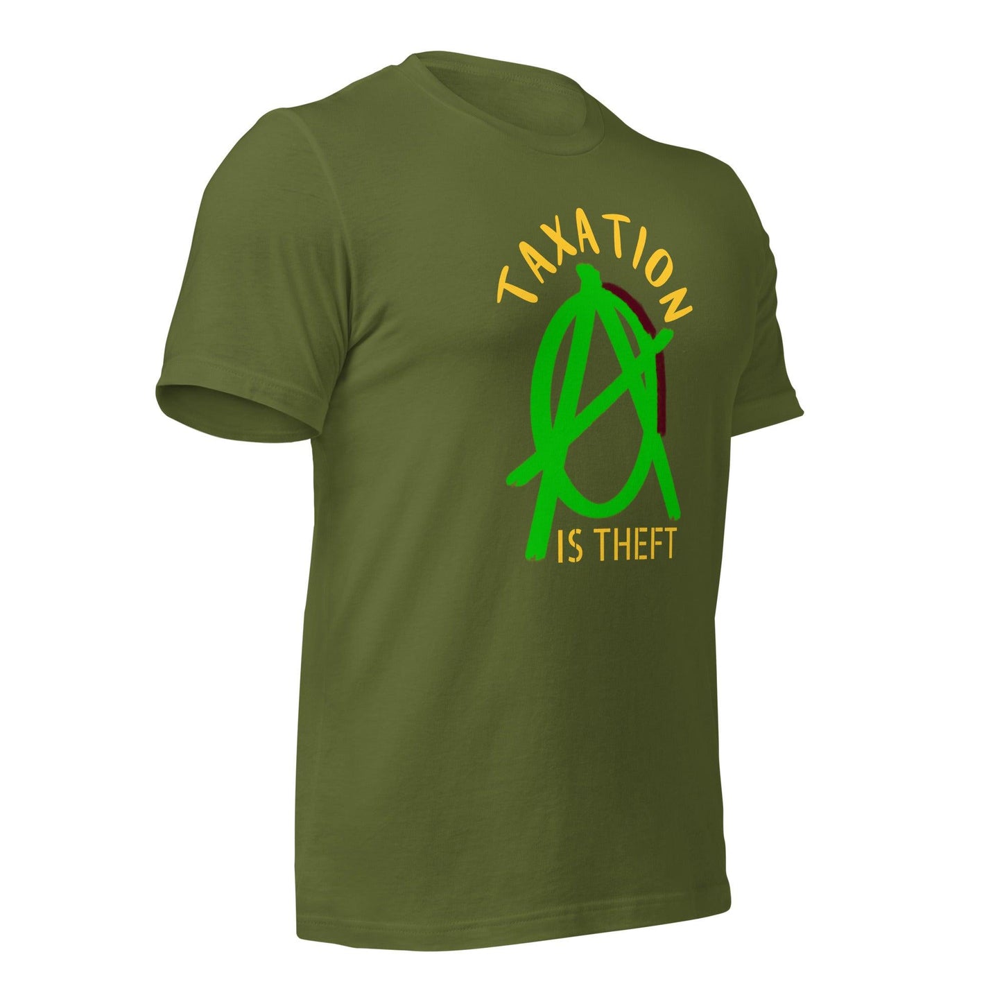 Anarchy Wear Green "Taxation Is Theft" Unisex t-shirt - AnarchyWear