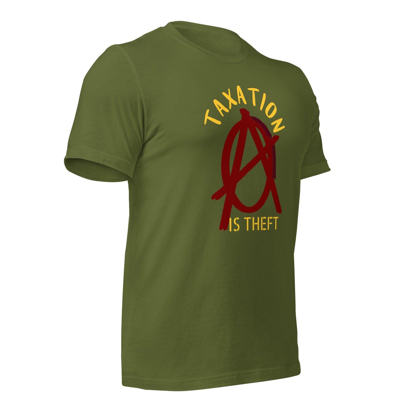 Anarchy Wear Red "Taxation Is Theft" Unisex t-shirt - AnarchyWear