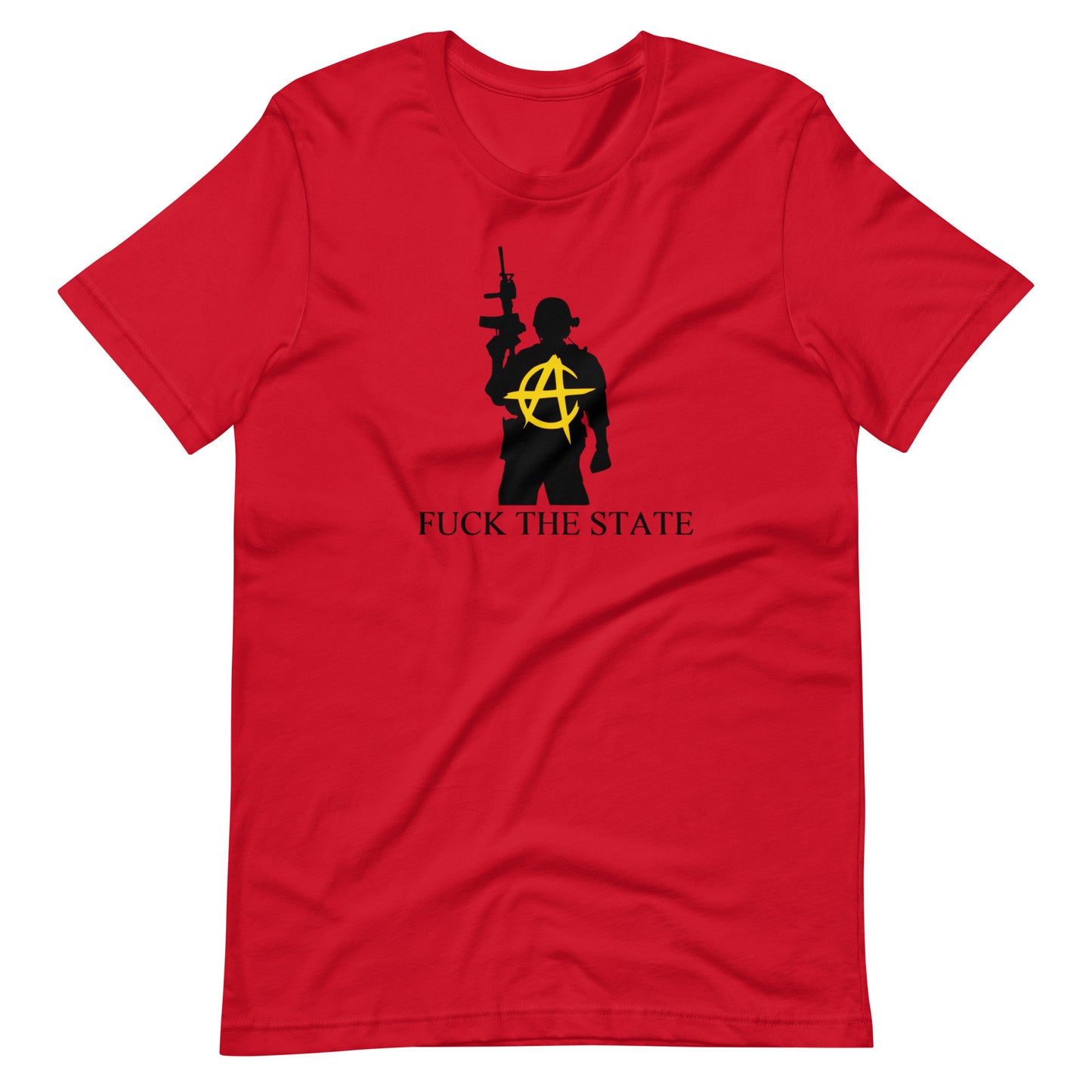 "Fuck The State" Gold By @AncapAir Unisex t-shirt