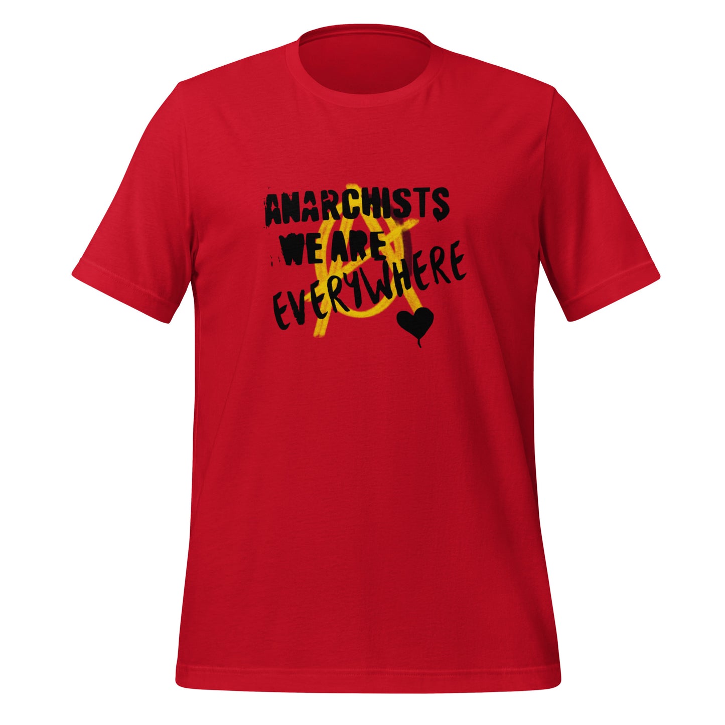 Anarchy Wear "We Are Every Where" Black on Gold Unisex t-shirt