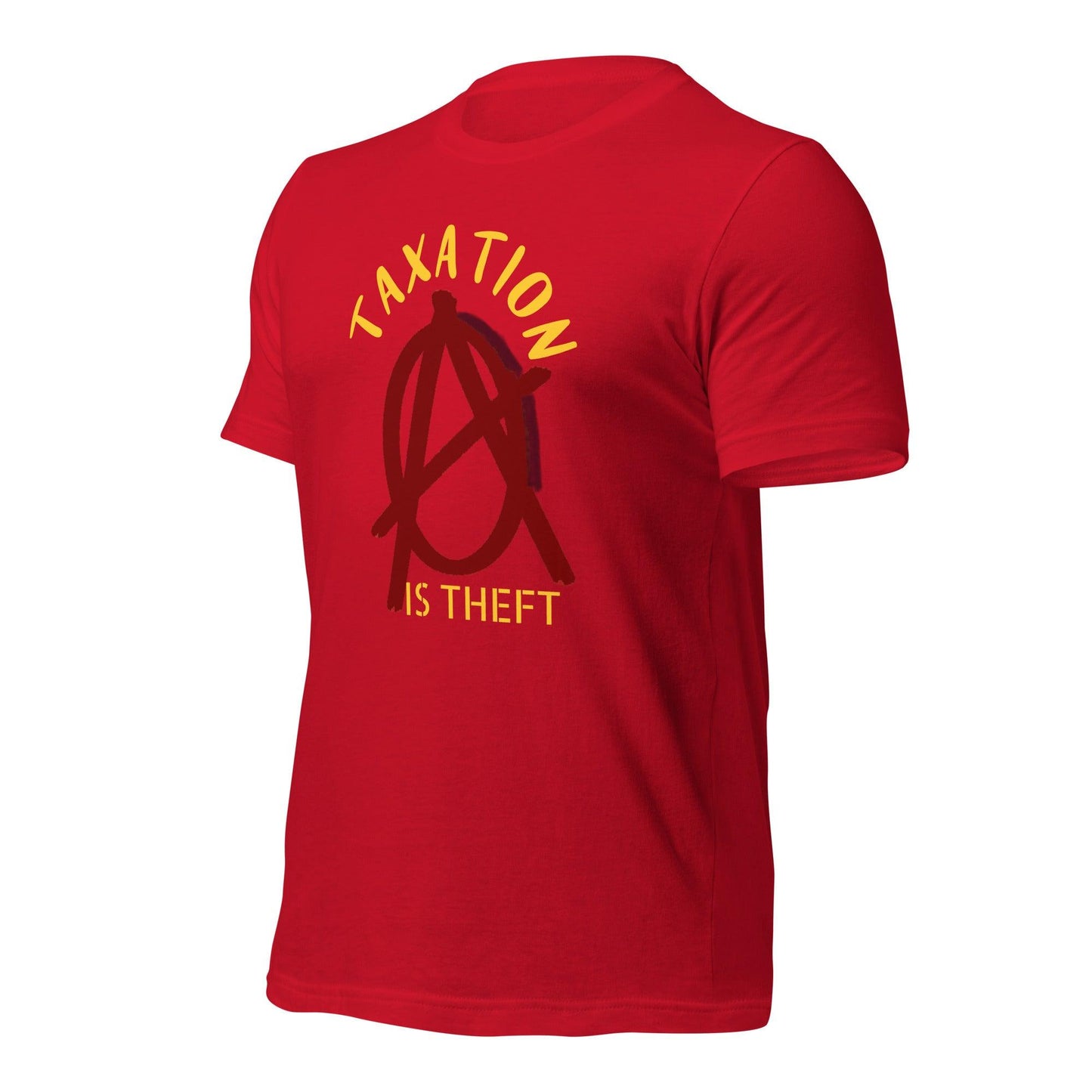 Anarchy Wear Red "Taxation Is Theft" Unisex t-shirt - AnarchyWear