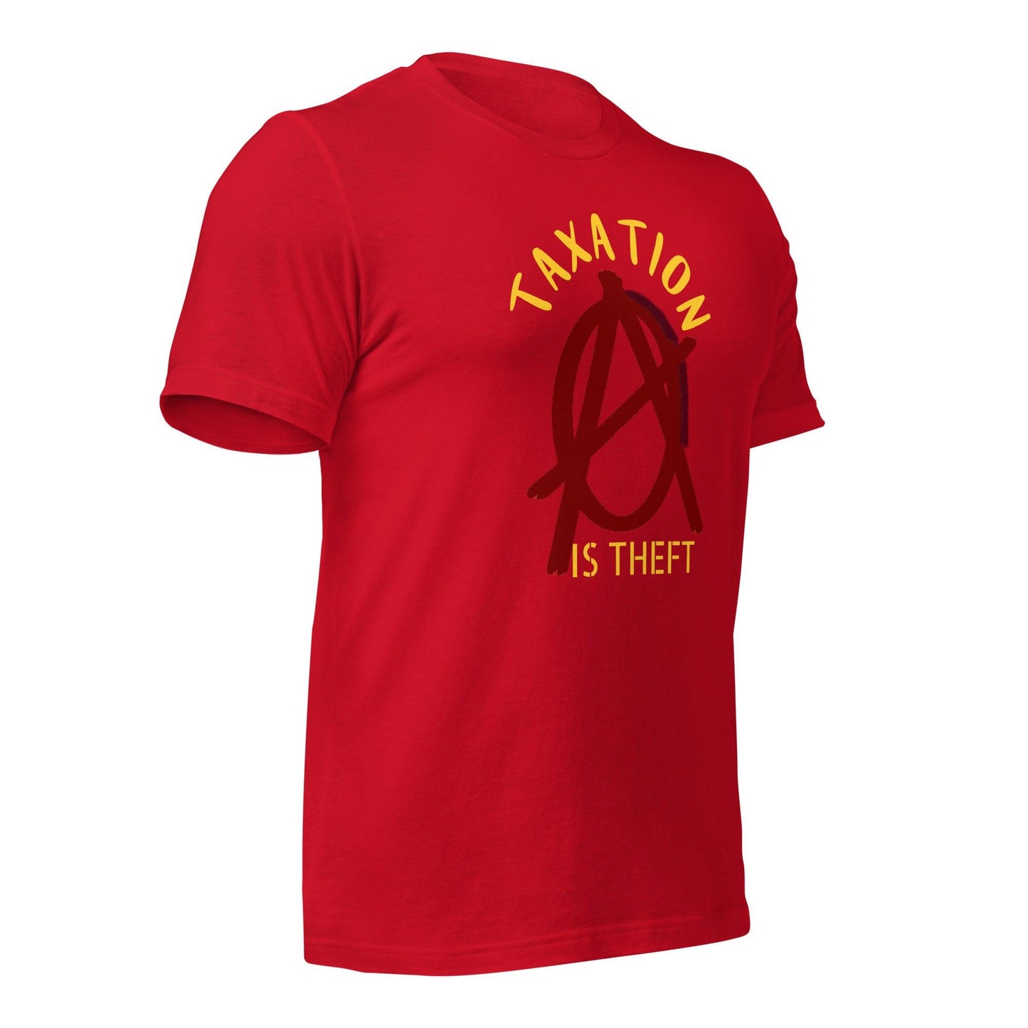 Anarchy Wear Red "Taxation Is Theft" Unisex t-shirt - AnarchyWear
