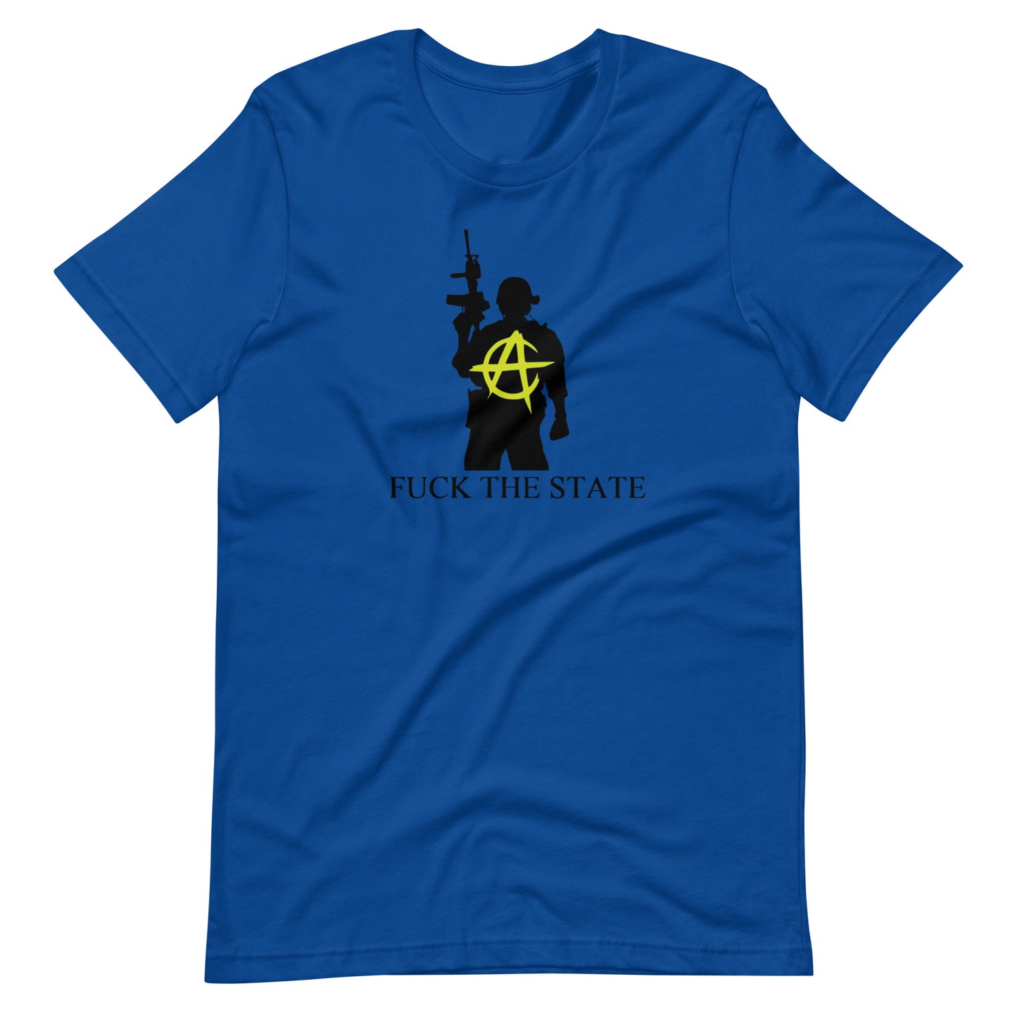 "Fuck The State" Gold By @AncapAir Unisex t-shirt