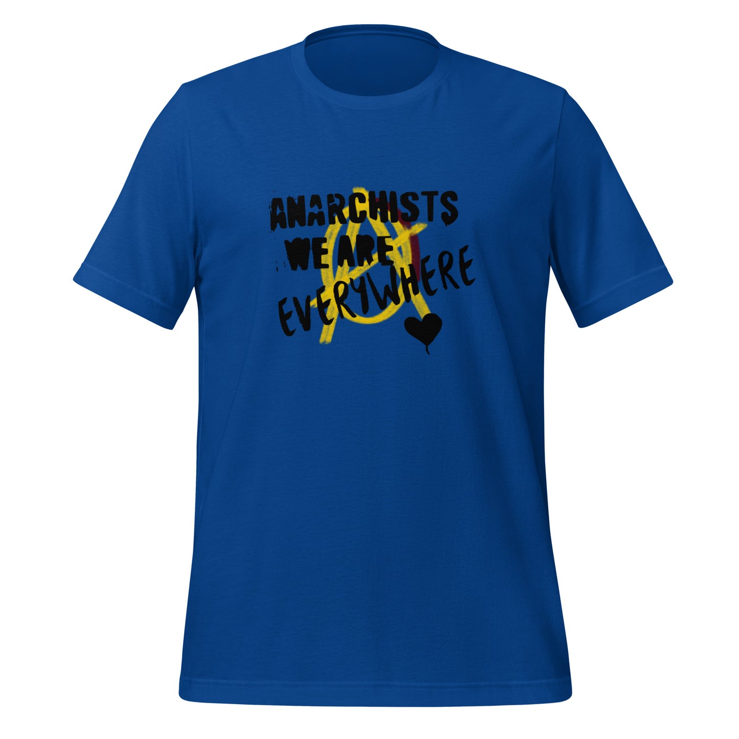 Anarchy Wear "We Are Every Where" Black on Gold Unisex t-shirt