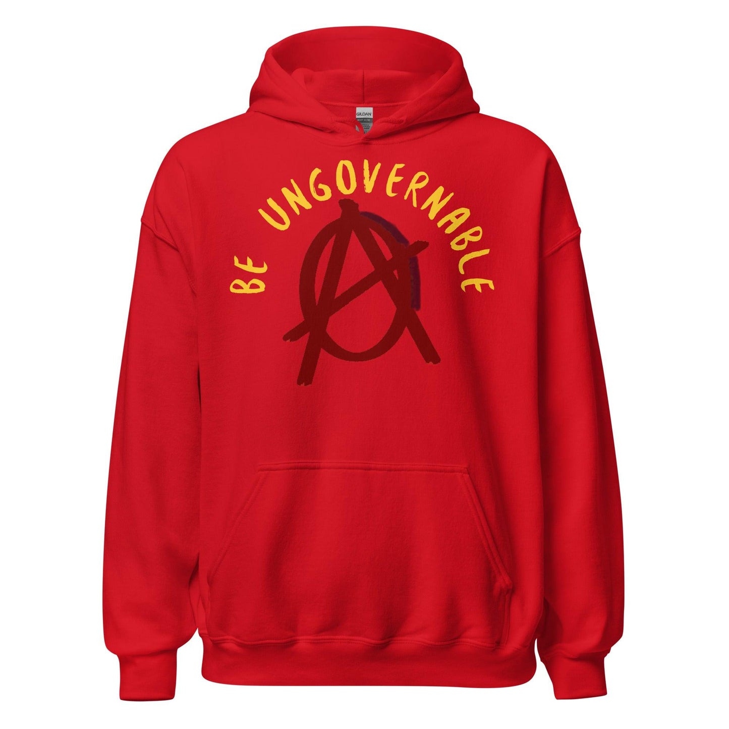 Anarchy Wear Red "Be Ungovernable" Hoodie - AnarchyWear