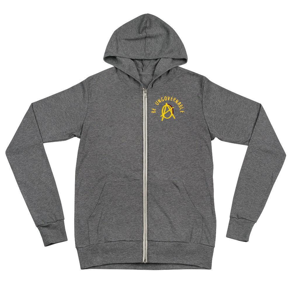 Anarchy Wear "Be Ungovernable" Unisex zip hoodie - AnarchyWear
